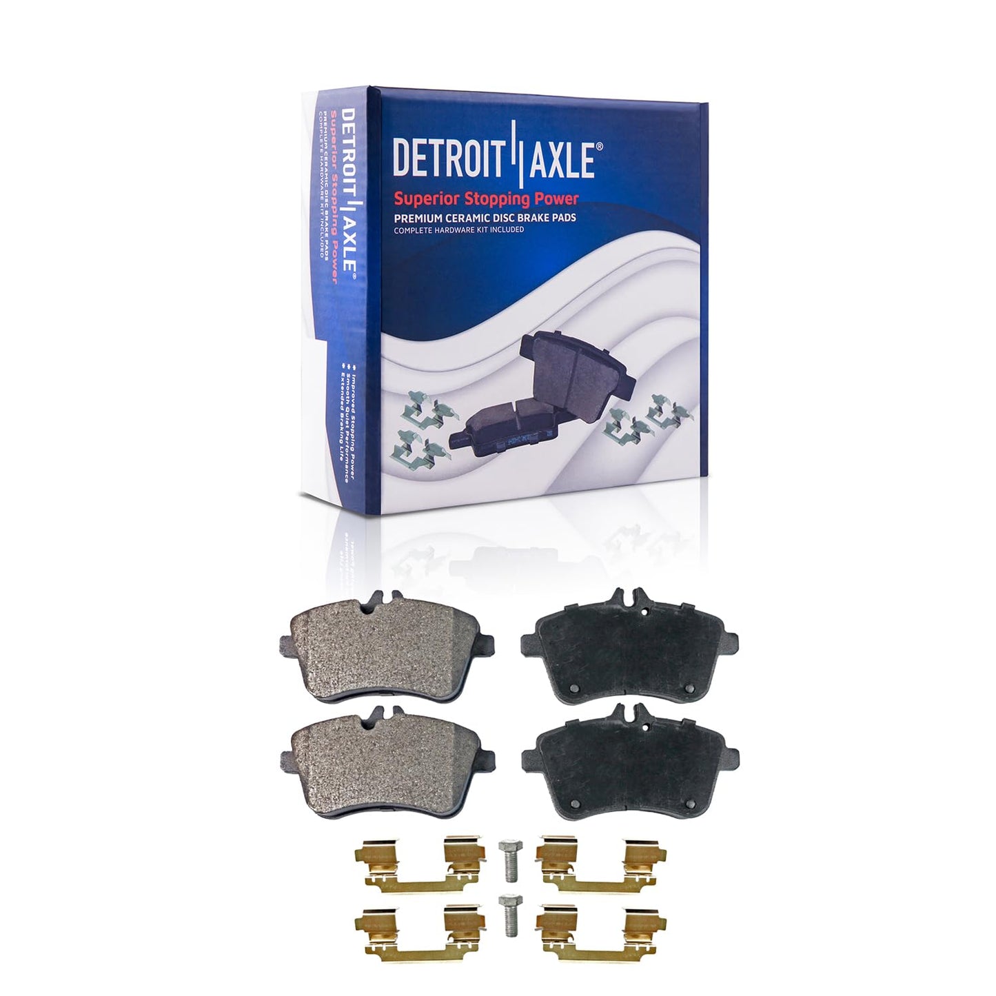 Detroit Axle - Front Brake Kit for Chevy 2012-2017 Sonic 2011-2015 Cruze 2016 Cruze Limited, Disc Brake Rotors Ceramic Brakes Pads Replacement 10.87" inch Front Rotor