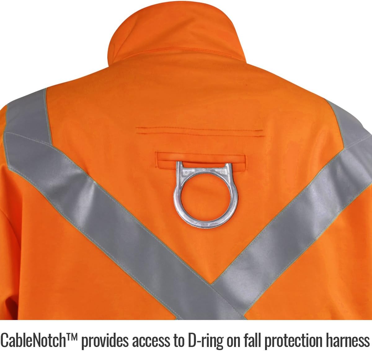 Black Stallion (JF1012) Safety Welding Jacket, 9 oz Flame Resistant Cotton, 2" Silver Reflective Tape, Welder's Collar