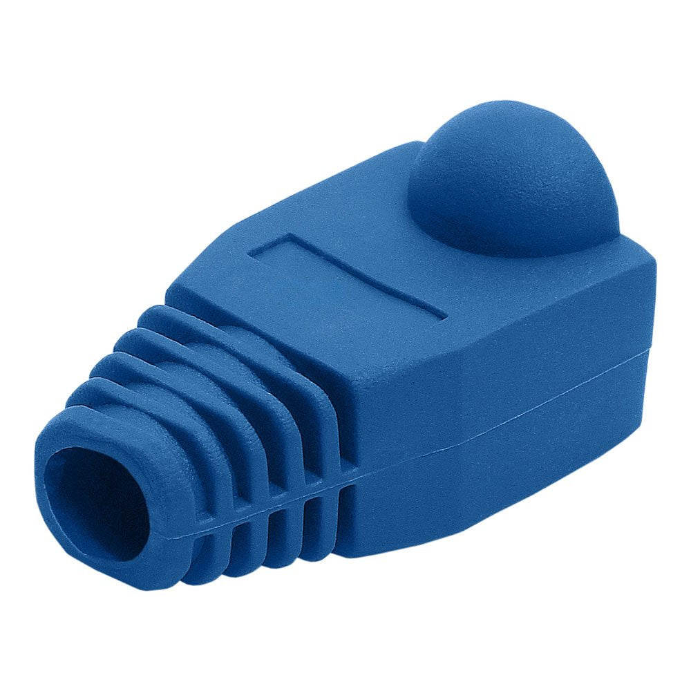 Cmple RJ-45 Strain Relief Boots for CAT5/5E/6 Ethernet LAN Cable Connector Cover Color Blue (Pack of 50)