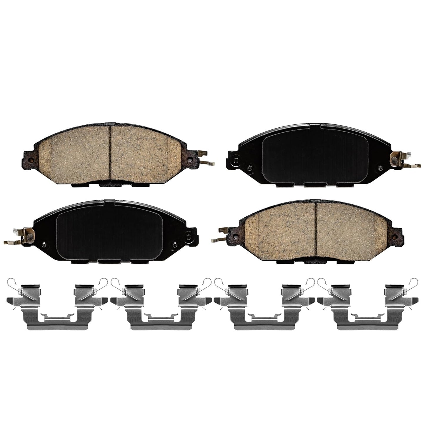 Detroit Axle - 2.4L Front & Rear Brake Kit for 2003-2007 Honda Accord | 11.10'' inch Front and 10.24'' inch Rear Disc Brake Rotors and Ceramic Brakes Pads 2004 2005 2006 Replacement