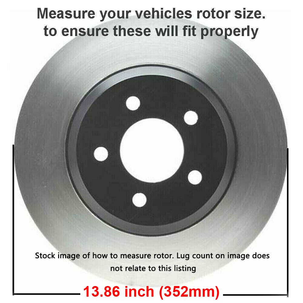 Detroit Axle - Brake Kit for 2014-2020 INFINITI QX60 2013-2020 Nissan Pathfinder 2015-2021 Murano, Disc Rotors Ceramic Pads Replacement: 12.60 inch Front and 12.13 inch Rear Rotor
