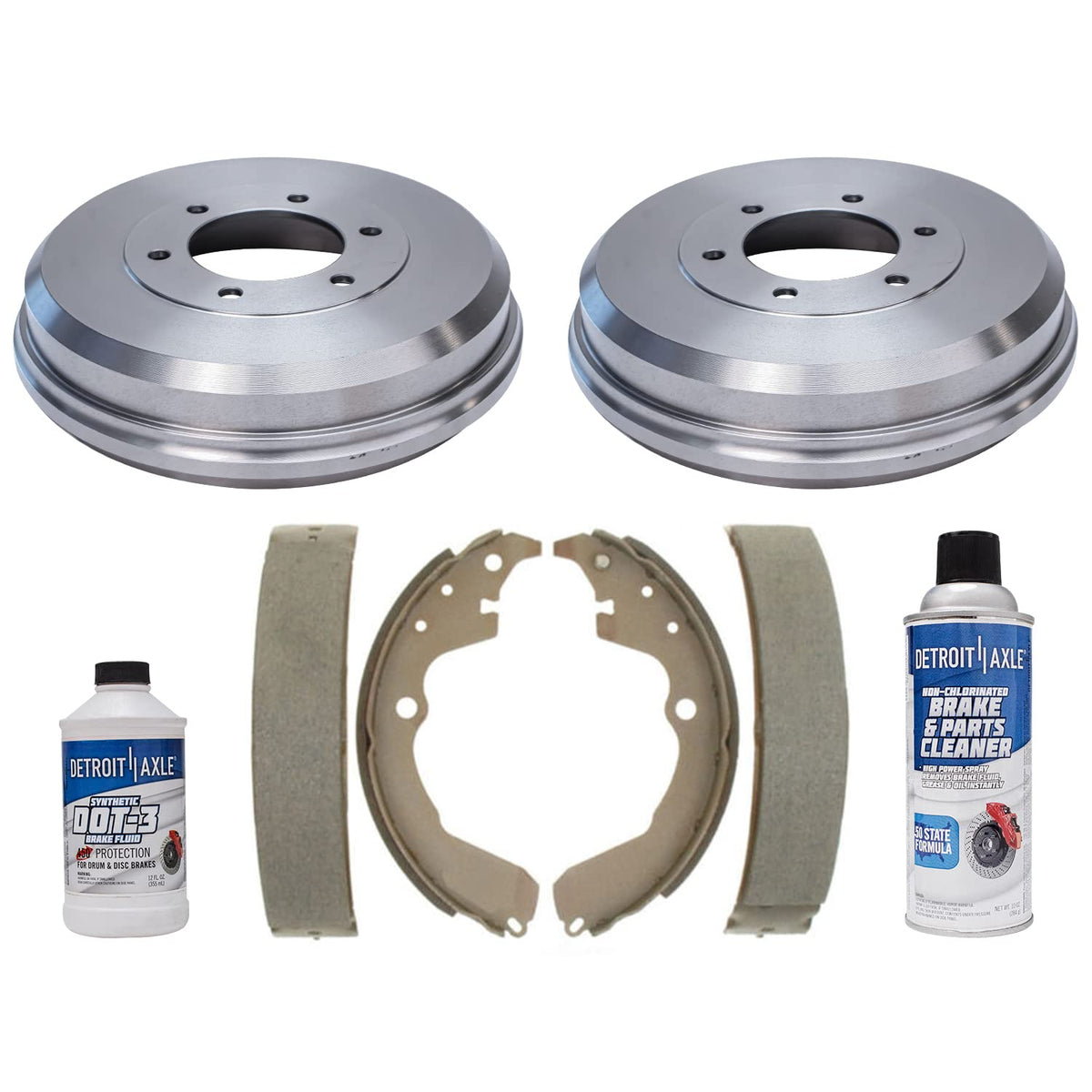 Detroit Axle - Rear Brake Rotors Pads for 2019-2026 Chevy Silverado 1500