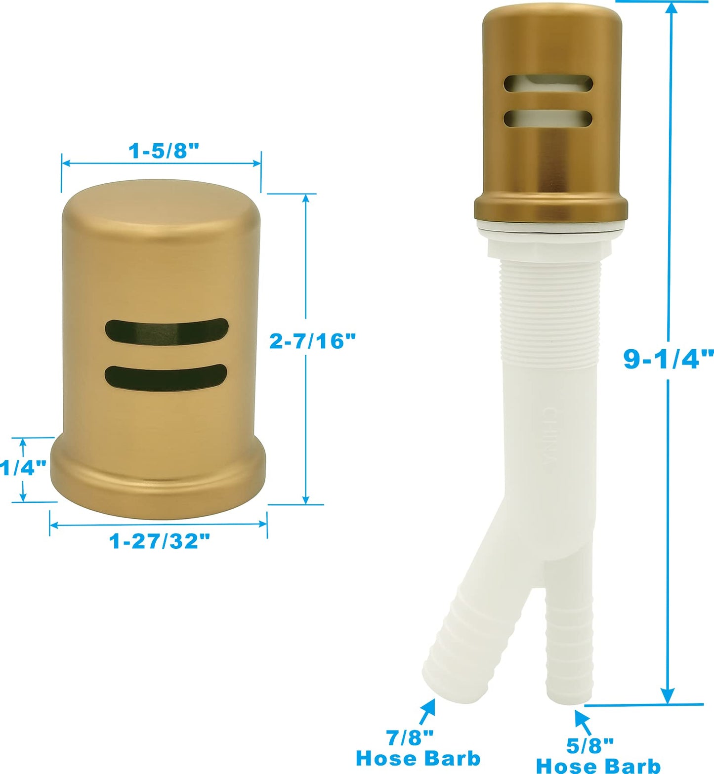 Dishwasher Air Gap Cover Black only, Skirted, Replacement Black air gap dishwasher,Solid Brass,Matte Black Finish