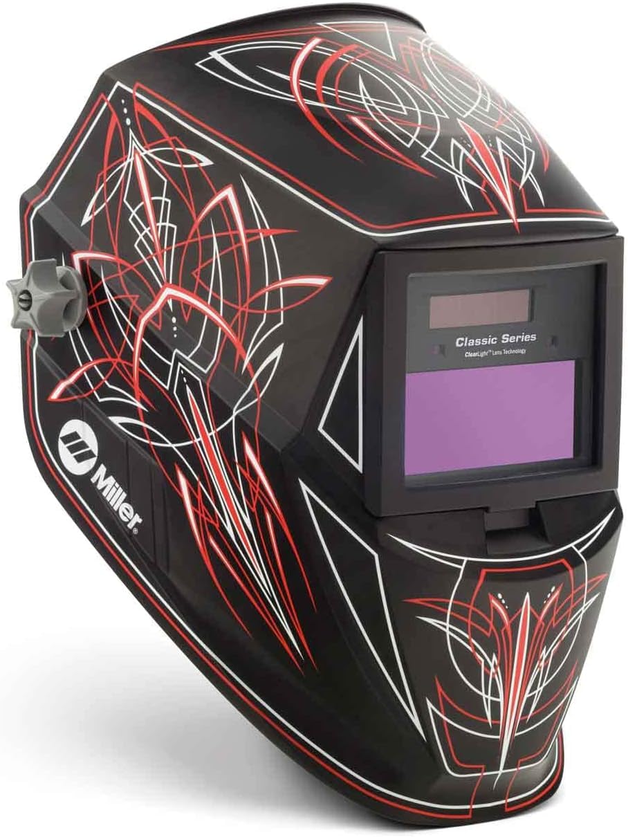 Miller Classic Series Welding Helmet, ClearLight™, Shade 8-13, Black | For the value-minded welder; TIG/MIG; variable shade 8-13; HD optics; comfortable headgear