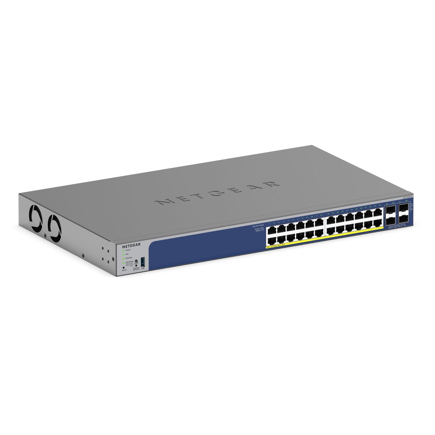 NETGEAR 52-Port PoE Gigabit Ethernet Smart Switch (GS752TPP) - Managed, Optional Insight Cloud Management, 48 x PoE+ @ 760W, 4 x 1G SFP, Desktop or Rackmount