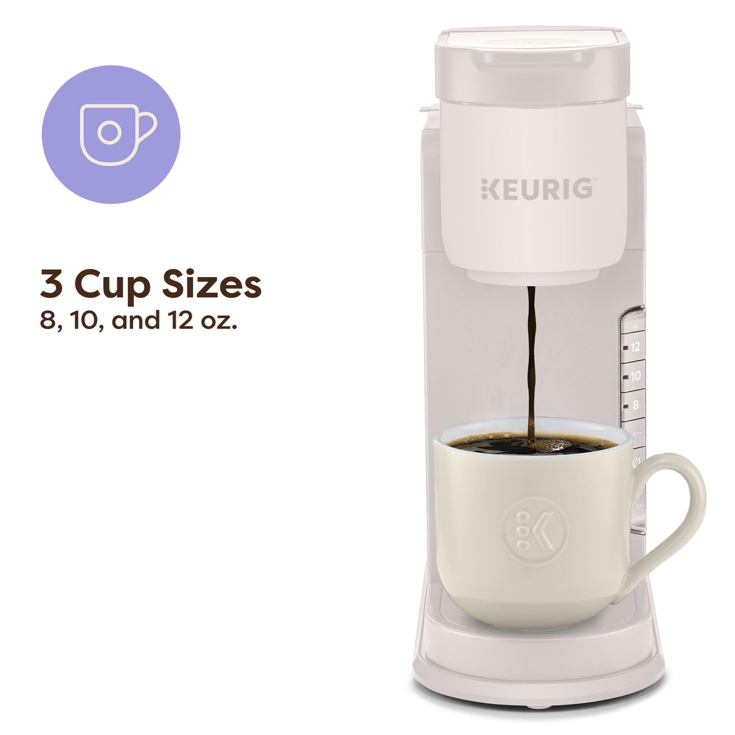 Keurig K-Express Single Serve K-Cup Pod Coffee Maker, 3 Brew Sizes, Strong Button Feature, 42oz Removable Reservoir, Mint
