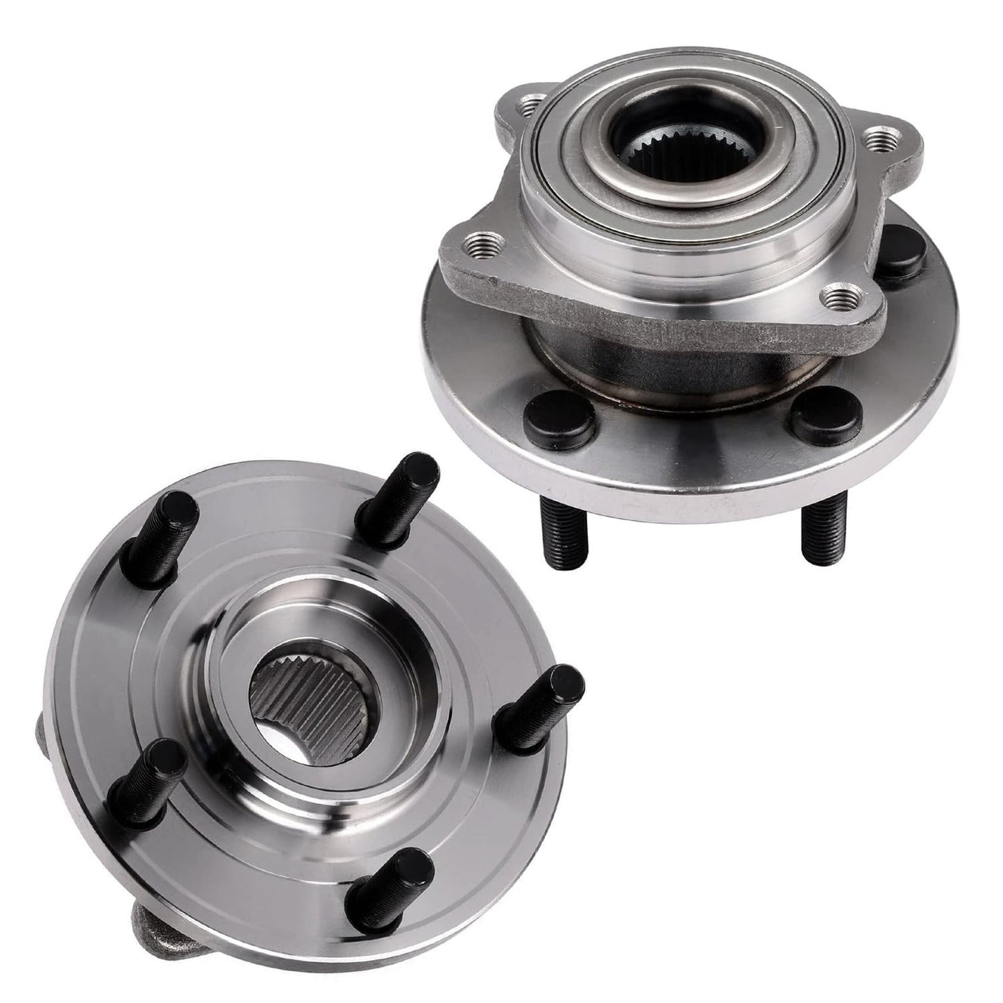 Detroit Axle - Pair 2WD Front Wheel Bearing Hub Assembly for 99-06 Chevy Silverado Sierra 1500, 00-06 Suburban 1500 Tahoe Yukon GMC Yukon XL 1500, 02-06 Cadillac Escalade 6 Lugs [with ABS]