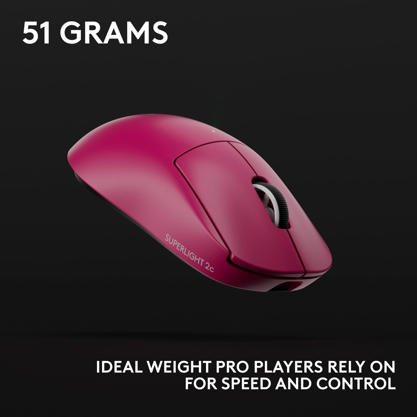Logitech G PRO X Superlight 2 Wireless Gaming Mouse - Black | 60g, Symmetrical Shape, <8 kHz Polling, 44K DPI, PowerPlay Wireless Charging Supported, USB-C, 5 Buttons, For PC/Mac