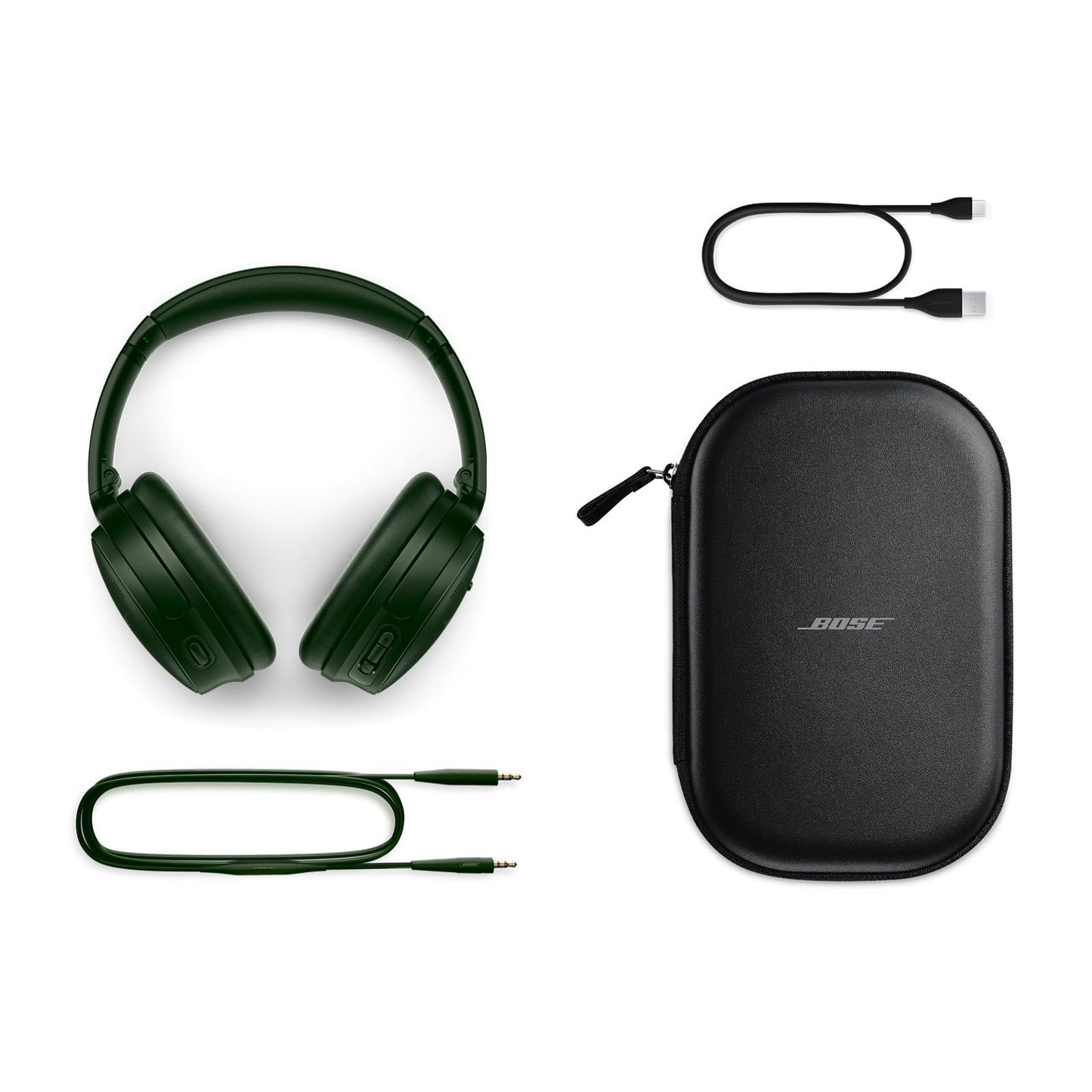 Bose QuietComfort Wireless Noise Cancelling Headphones, Bluetooth Over Ear Headphones with Up to 24 Hours of Battery Life, Black (Renewed)