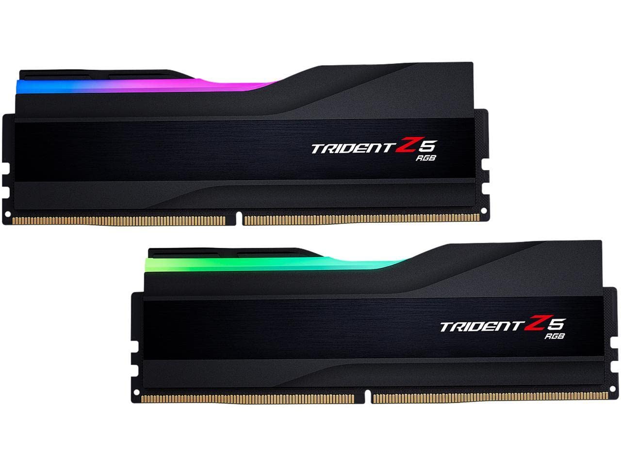 G.SKILL Trident Z5 RGB Series DDR5 RAM (Intel XMP 3.0 & AMD Expo) 32GB (2x16GB) 6000MT/s CL36-36-36-96 1.35V Desktop Computer Memory U-DIMM - Matte Black (F5-6000J3636F16GA2-TZ5RK)