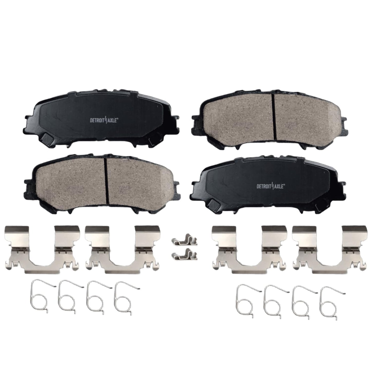 Detroit Axle - Brake Kit for 2011-2020 Jeep Grand Cherokee Dodge Durango Replacement Front & Rear Drilled & Slotted Disc Brake Rotors Ceramic Brakes Pads : 12.99" inch Rotor