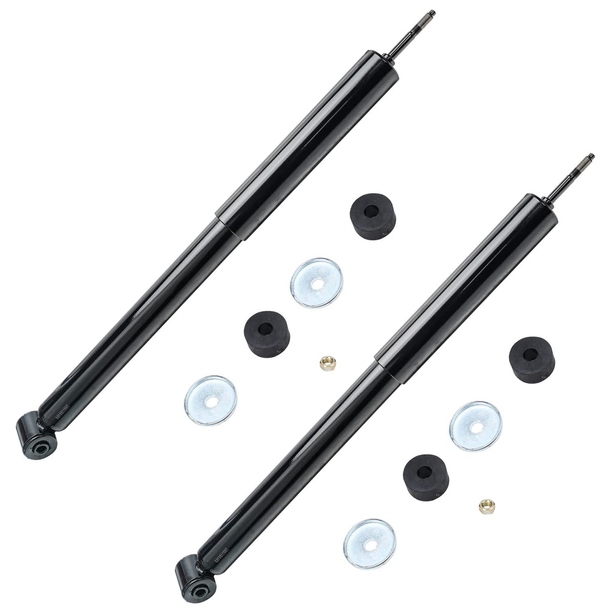 Detroit Axle - Rear Shock Absorbers for 2007-2024 Chevrolet Silverado 1500 | GMC Sierra 1500, 2pc Rear Shock Absorbers Assembly Pair Replacement