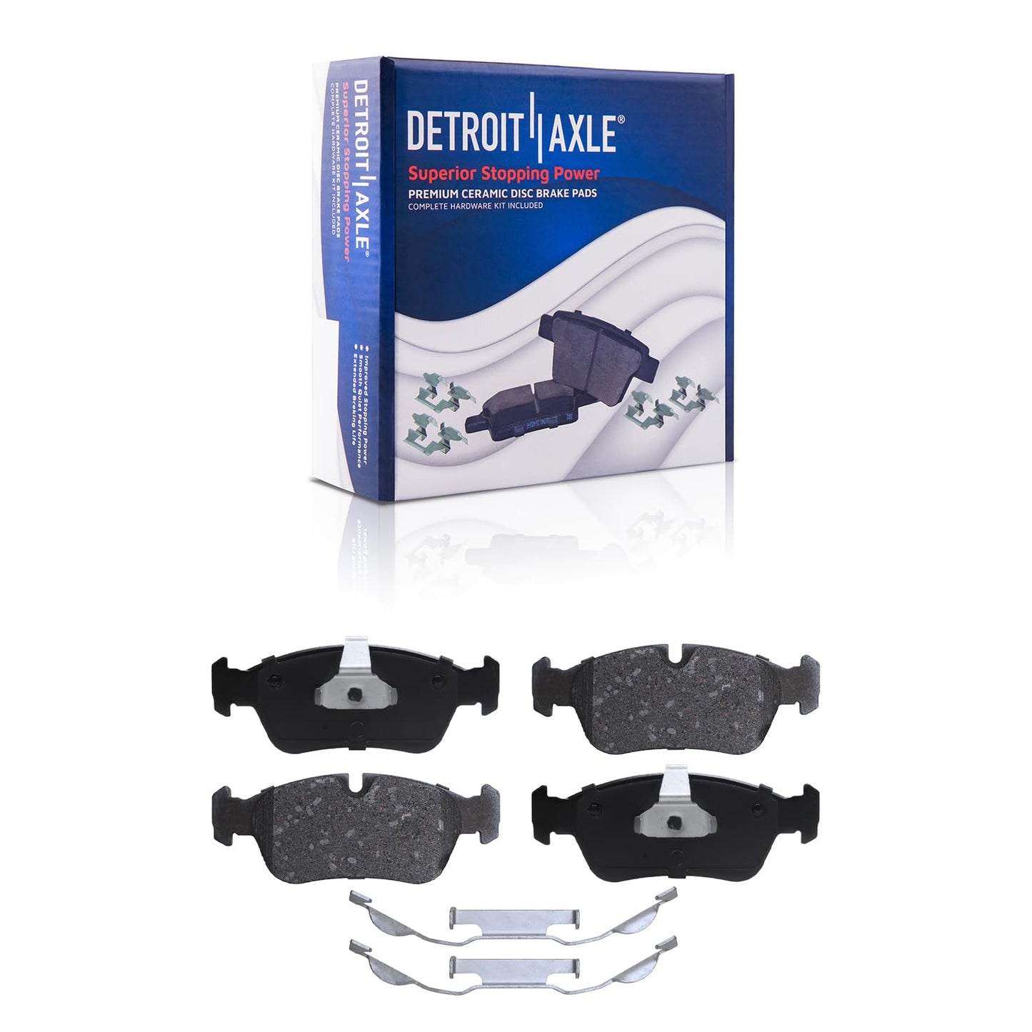 Detroit Axle - Brake Kit for 14-20 Nissan Rogue, 17-22 Rogue Sport, Front and Rear Disc Brake Rotors Ceramic Brake Pads 2018 2019 Replacement