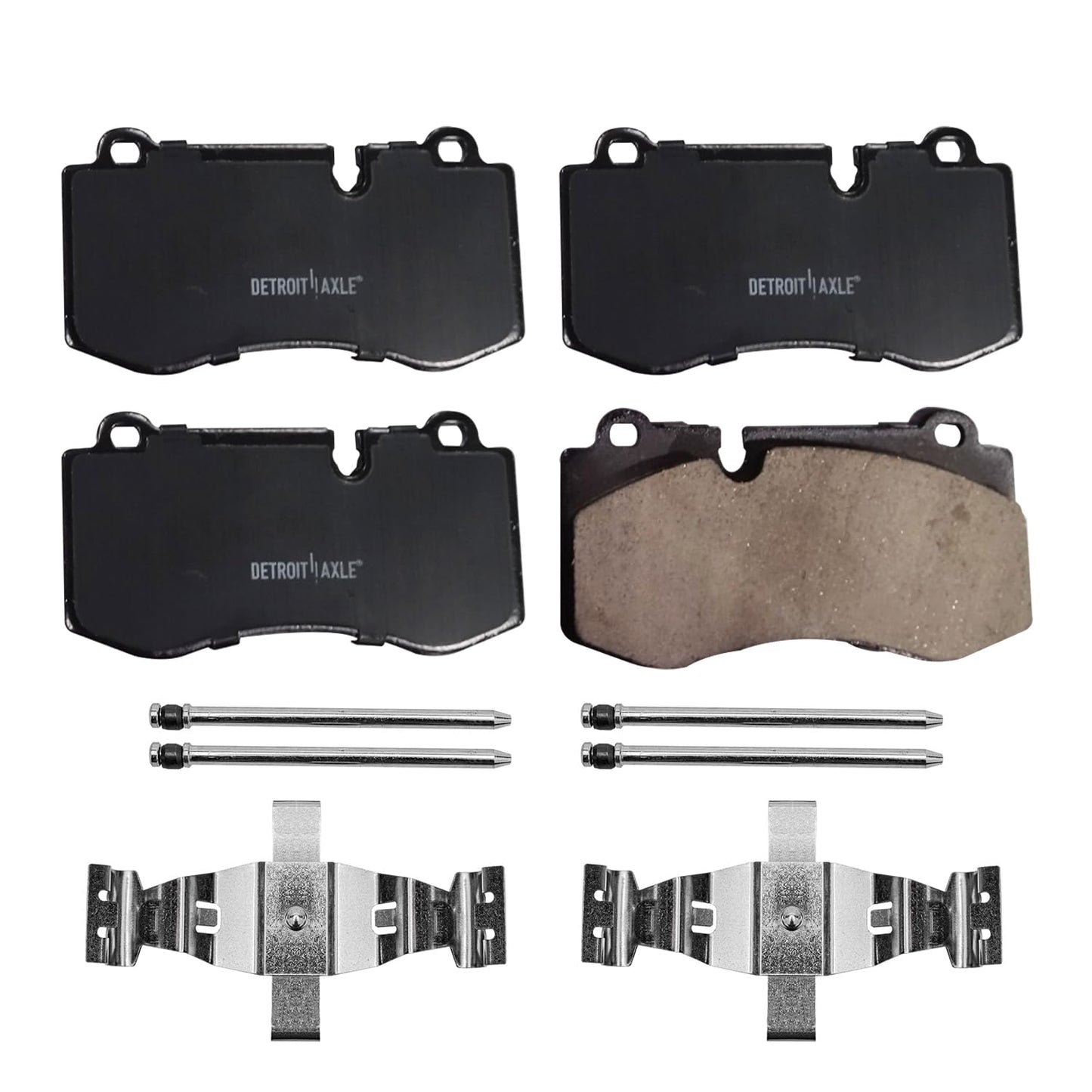Detroit Axle - 4WD Brake Kit for 2012-2022 Ford F-250 Super Duty 2013-2022 F-350 Super Duty, 14.29" inch Front Rear Drilled Slotted Brake Rotors Ceramic Brakes Pads Replacement