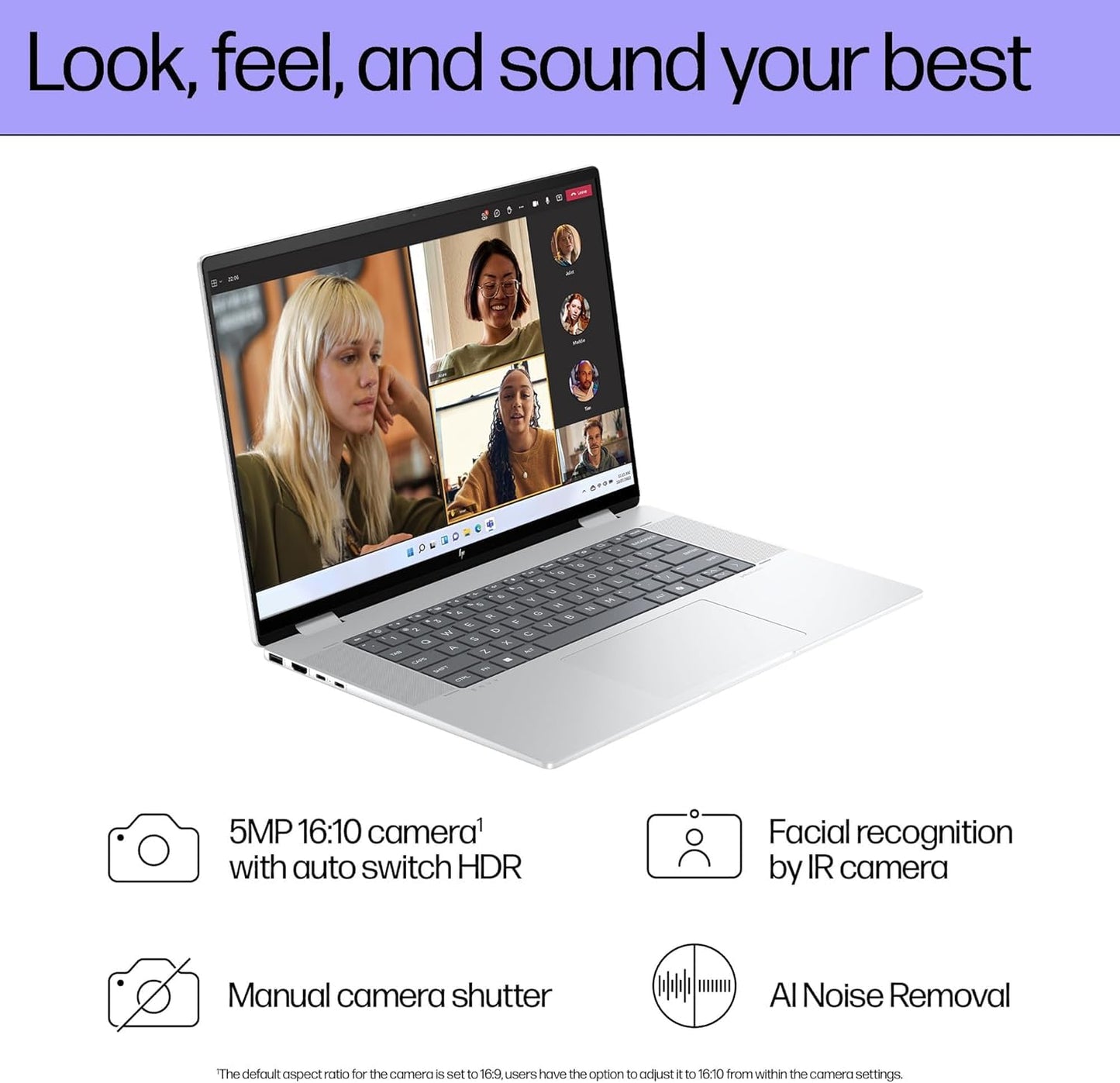 HP Envy X360 16" Touch 2-in-1 Laptop, Intel Core Ultra 5-125U (12 Cores, Up to 4.3GHz), 16GB DDR5 RAM, 256GB SSD, Arc Graphics, Wi-Fi 6E, Bluetooth 5.3, USB-C, Thunderbolt 4, HDMI 2.1, Windows 11