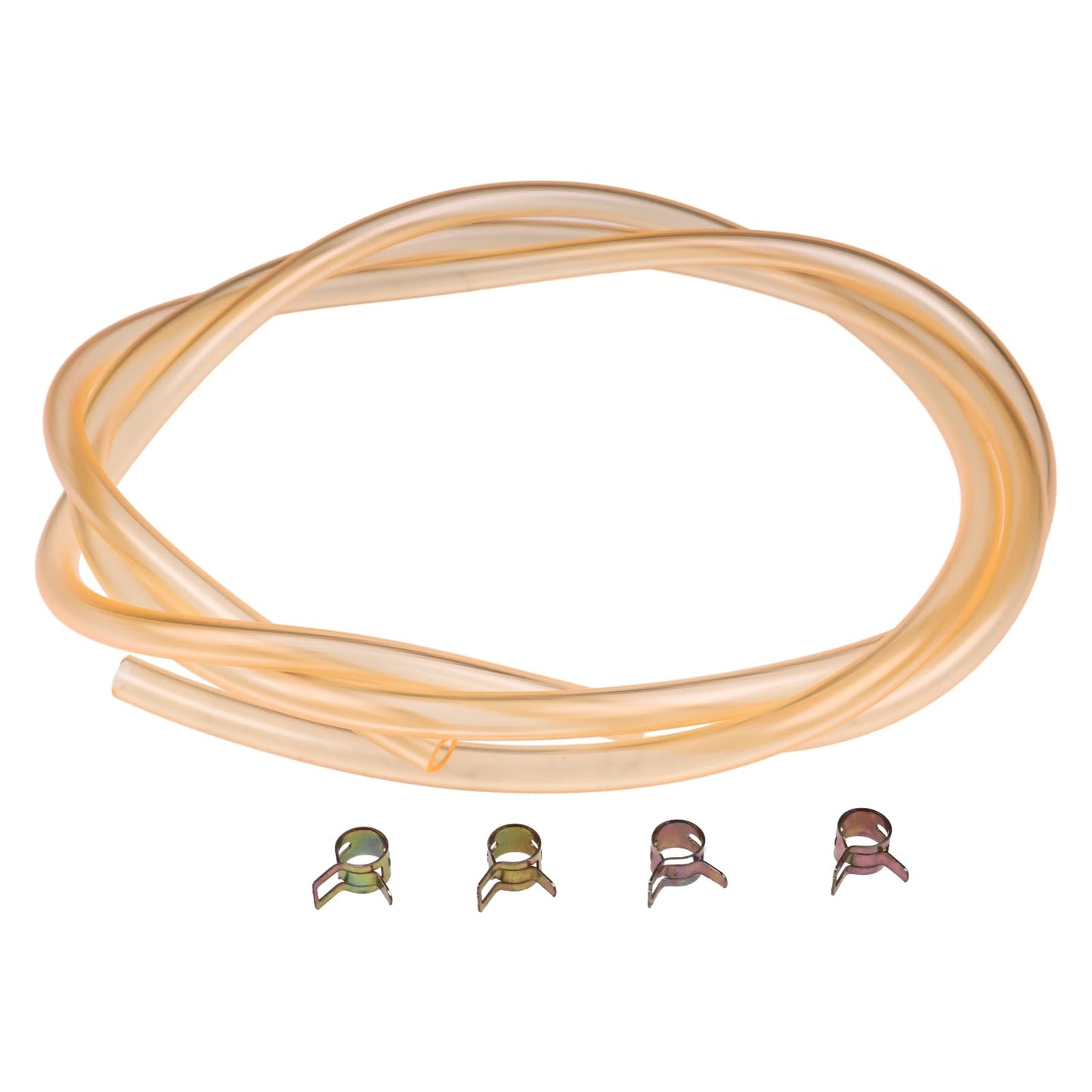 7' Long 1/4'' ID 3/8'' OD Blue Fuel Line Kit with Clamps Compatible with Small Gas Diesel Powersports Generators Engines Snowmobile Dirt Bike Quad Motorcycle Go Kart Golf Cart
