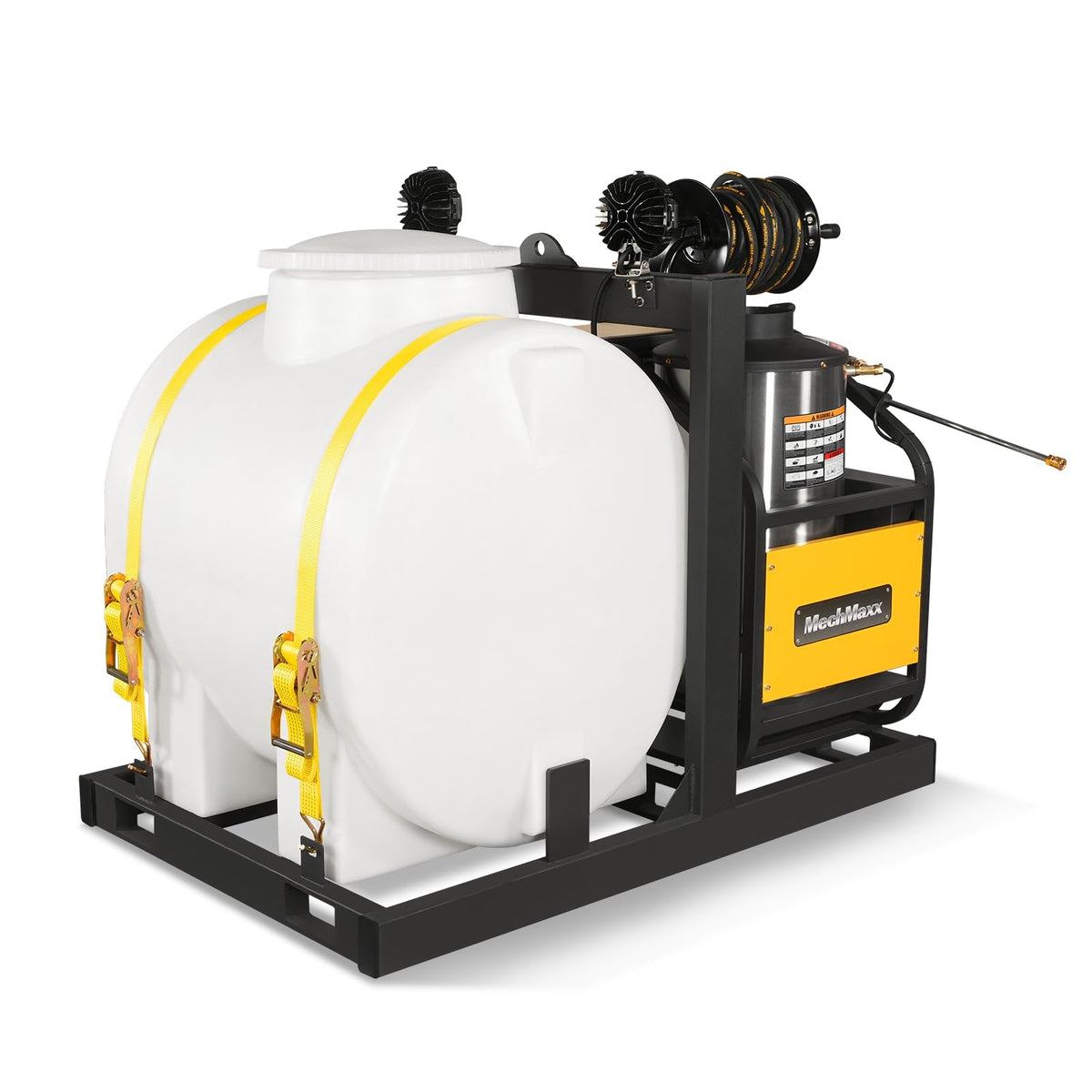 MechMaxx 4000 PSI 4 GPM 420cc 13.4HP E-Start Gas Engine Hot Water Pressure Washer with Hose Reel, Model HPW40D