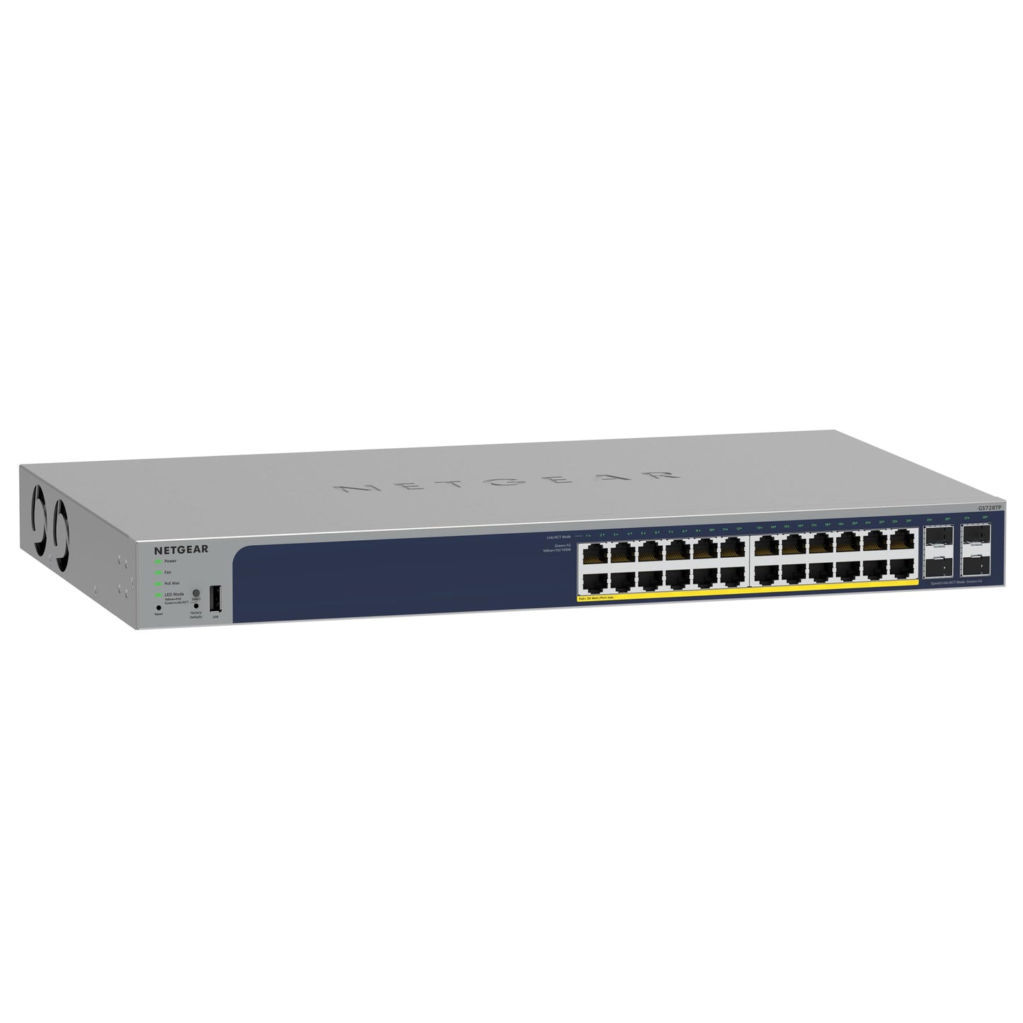 NETGEAR 52-Port PoE Gigabit Ethernet Smart Switch (GS752TPP) - Managed, Optional Insight Cloud Management, 48 x PoE+ @ 760W, 4 x 1G SFP, Desktop or Rackmount