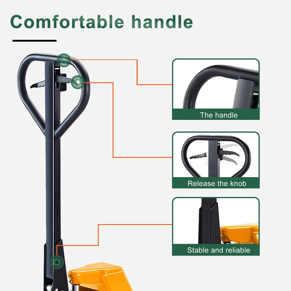 Tory Carrier Pallet Jack 11000lbs Capacity, Heavy Duty Manual Pallet Truck 48" x 27" Forks