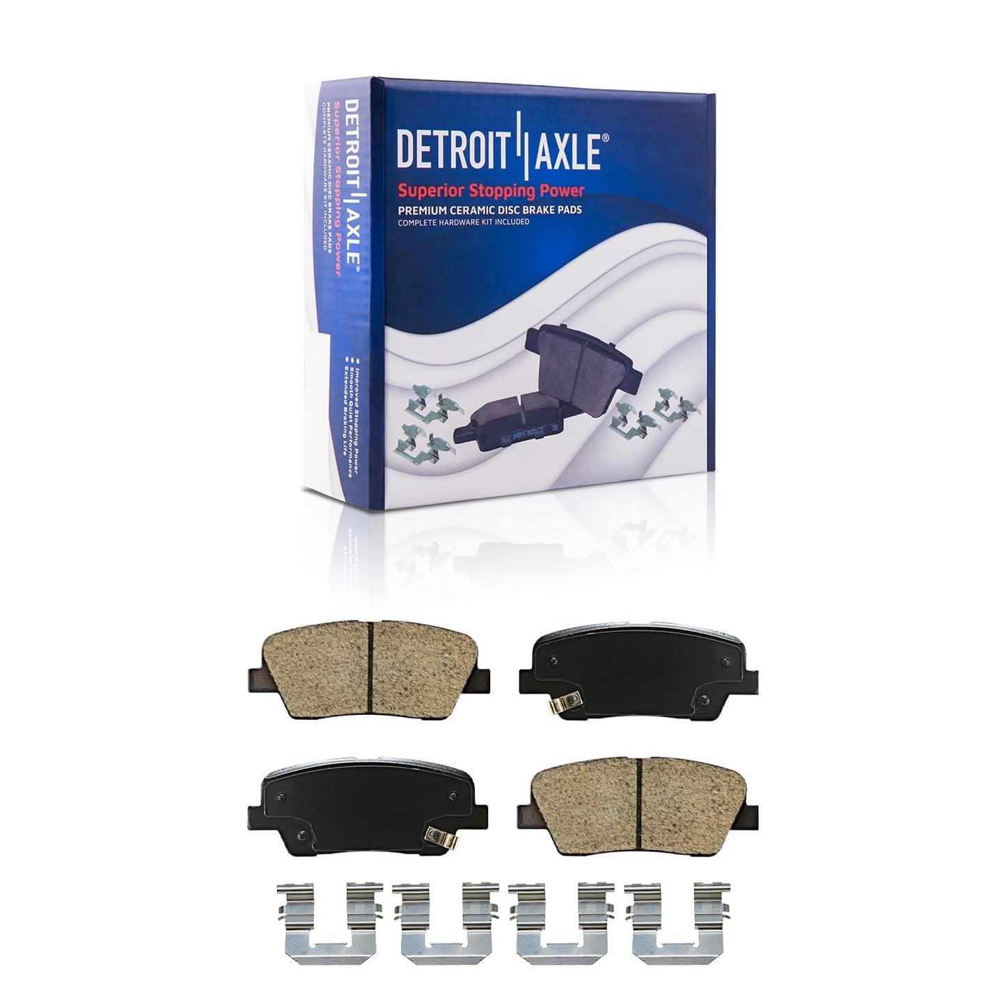 Detroit Axle - Front Brakes Kit for Chevrolet Equinox Impala Malibu Buick Regal LaCrosse Allure GMC Terrain Saab 9-5 Disc Brake Rotors Ceramic Brakes Pads : 12.64'' inch Rotor