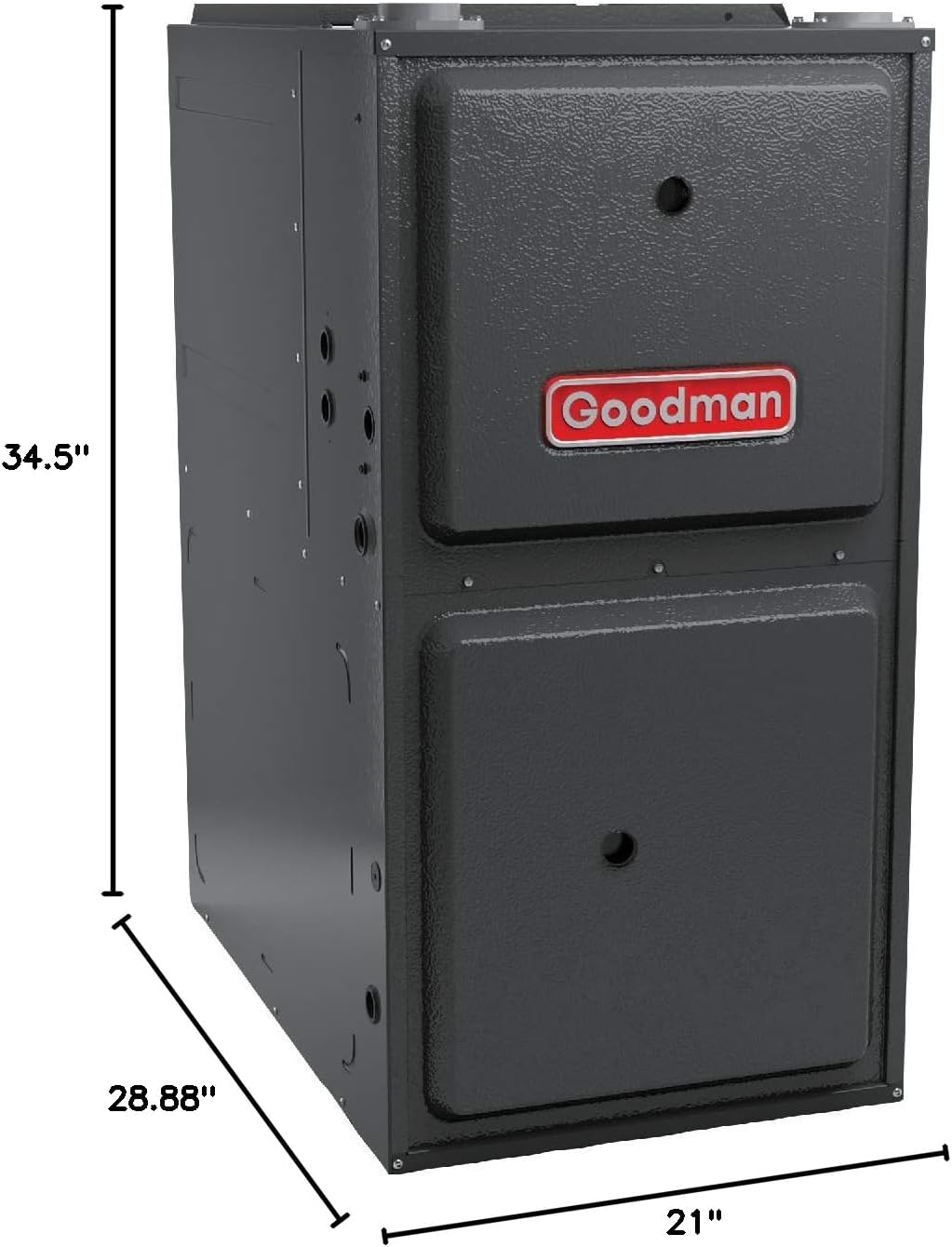 Goodman 97% AFUE Modulating Upflow/Horizontal variable speed 100k BTU Low NOx Natural Gas furnace (21 wide) (GRVM971005CN)