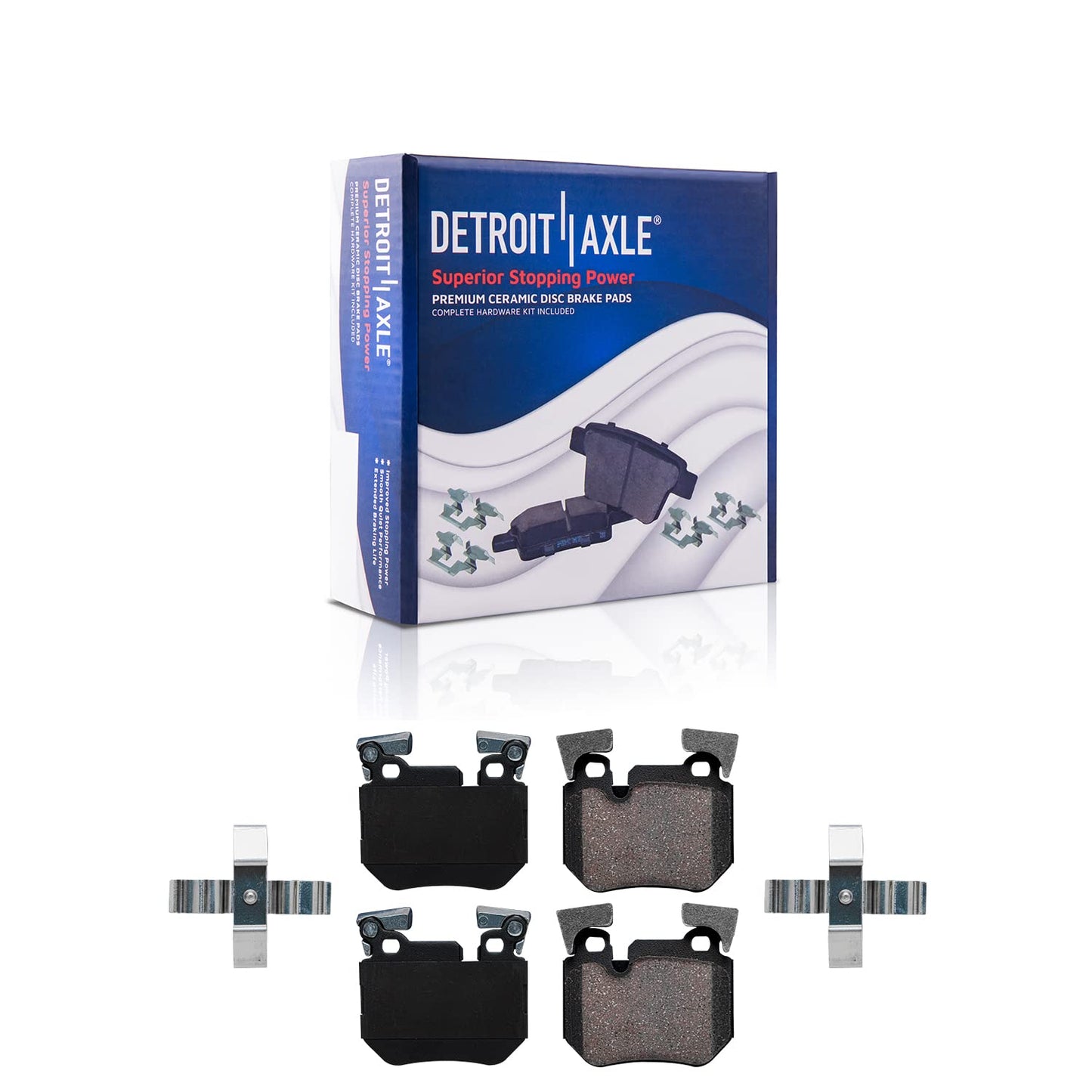Detroit Axle - Kit de freno delantero para Chrysler 200 Sebring Dodge Avenger Caliber Jeep Compass Patriot Rotores de freno de cerámica Reemplazo de pastillas de freno : rotores delanteros de 11.57