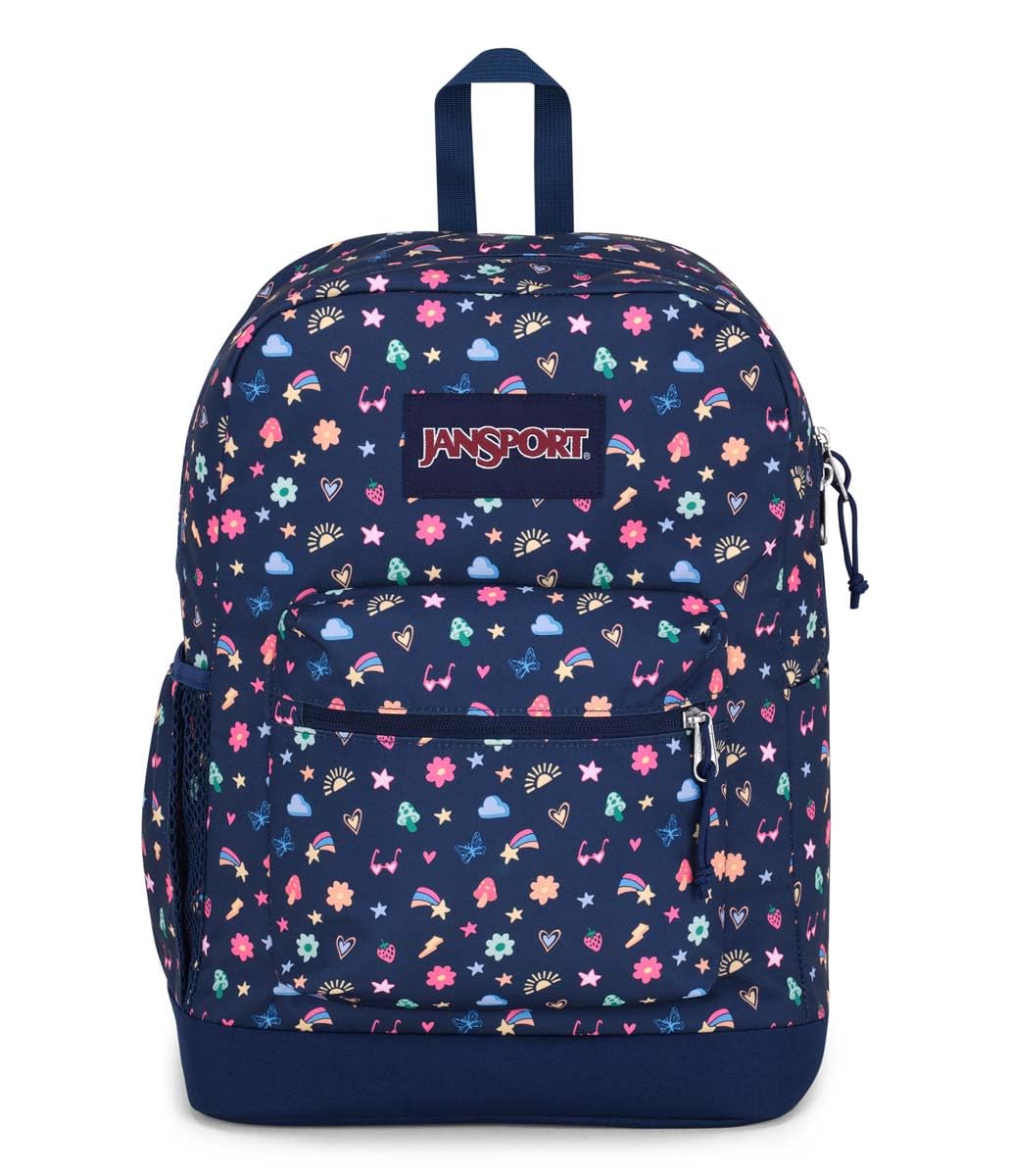 JanSport Cross Town Plus Backpack - Large Main Compartment, Side Water Bottle Pocket, 15-Inch Padded Laptop Sleeve - Black
