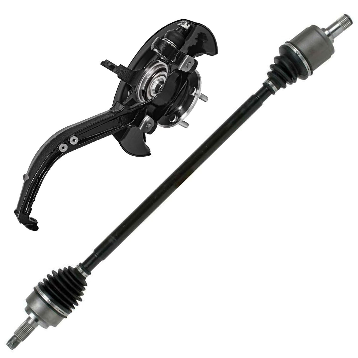 Detroit Axle - 4WD 2 Front CV Axle Shafts for 2007-2020 Chevy Silverado 1500 GMC Sierra Suburban Yukon XL 1500 Tahoe Avalanche Escalade ESV EXT 6 Lugs CV Axle Shafts Assembly Pair Replacement