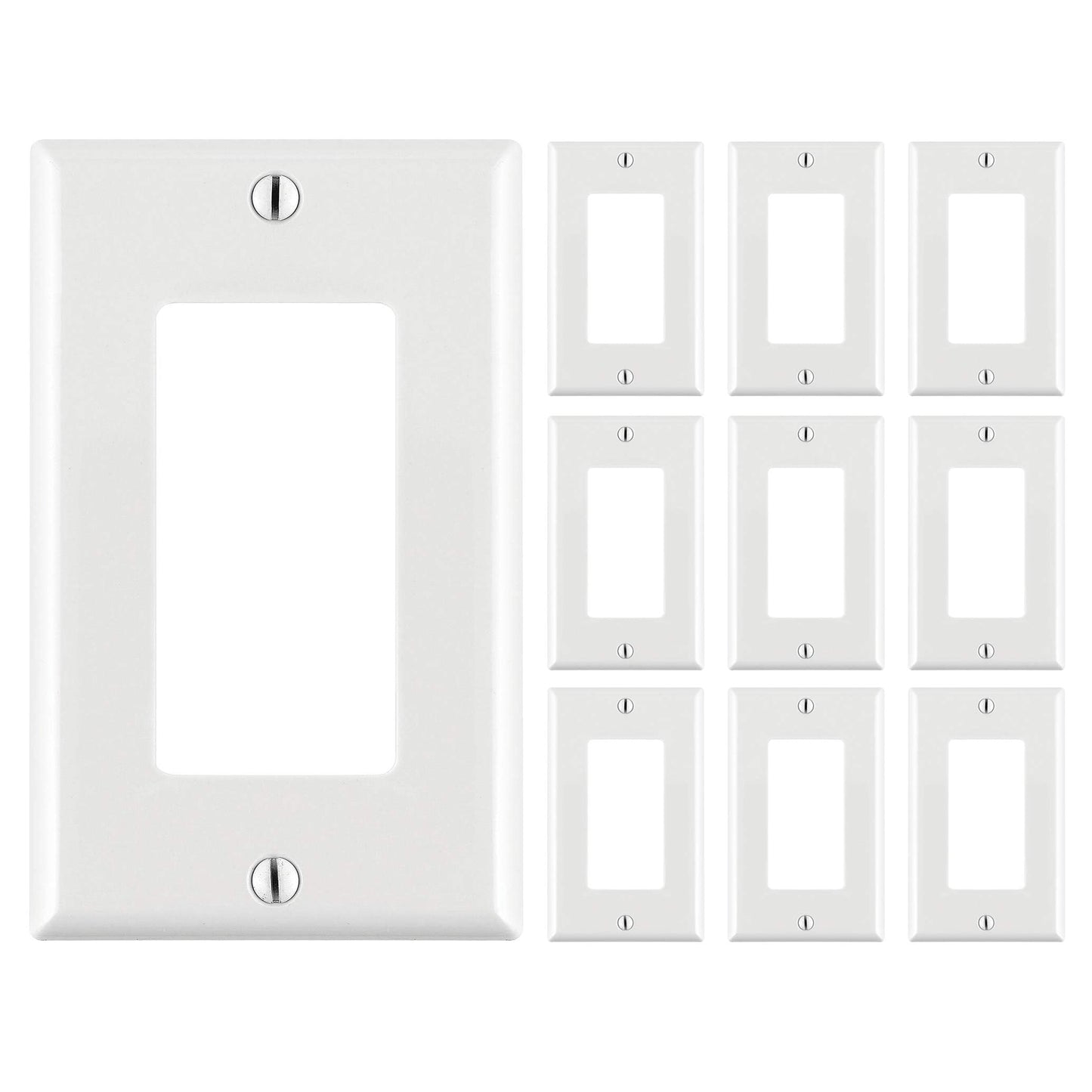 Cmple - Decorator Wall Plate Insert 1-Gang Decorative Single Gang Faceplate Standard Jack Wall Plate Keystone - 3-Port