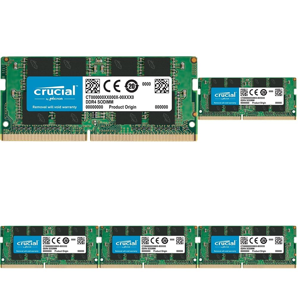 Crucial 32GB DDR4 RAM Kit (2x16GB), 3200MHz (PC4-25600) CL22 Laptop Memory, SODIMM 260-Pin, Downclockable to 2933/2666MHz, Compatible with 13th Gen Intel Core and AMD Ryzen 7000 - CT2K16G4SFRA32A