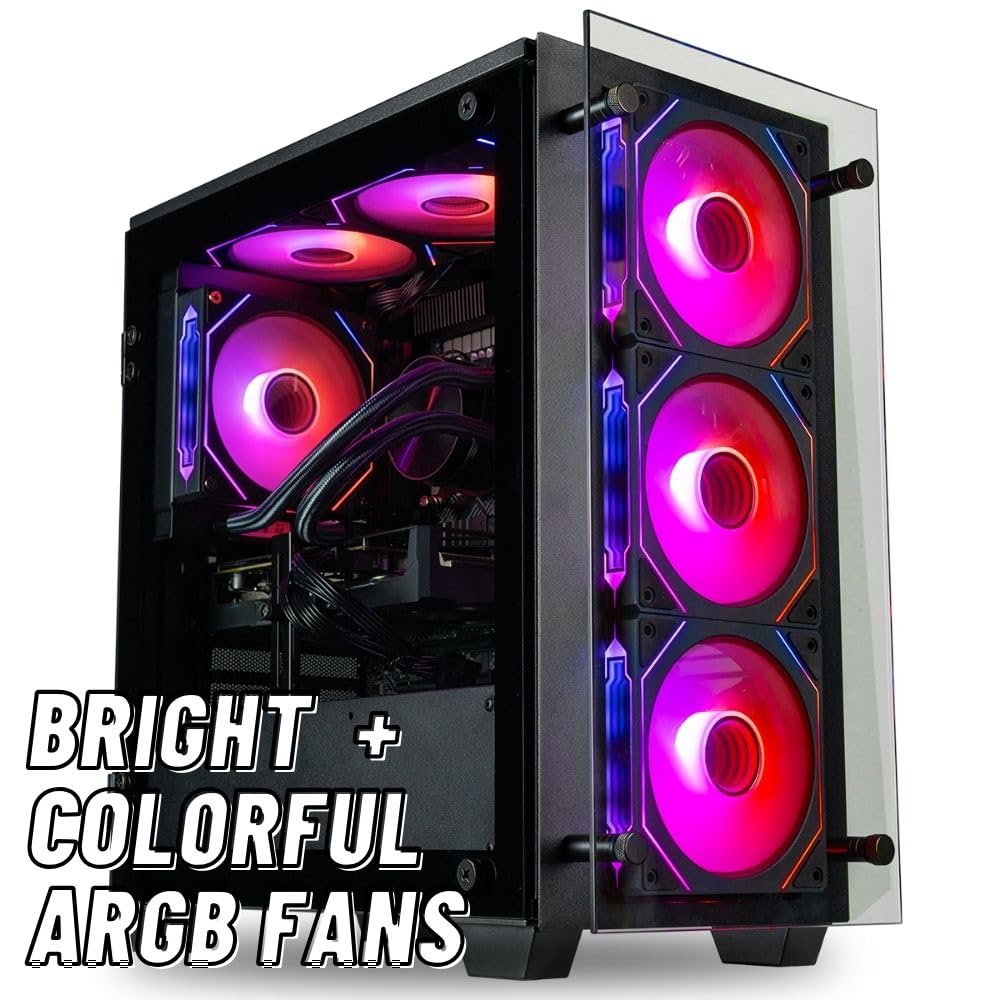 Stratos Micro RTX 5060 TI 8GB, 20-Core Intel Ultra 7 265KF, 32GB DDR5 RAM, 1TB NVMe SSD, Gaming Desktop PC w/Windows 11 Pro, 3-Year Warranty, RGB Keyboard+Mouse, Internal Wi-Fi 6E, 3X DP & HDMI