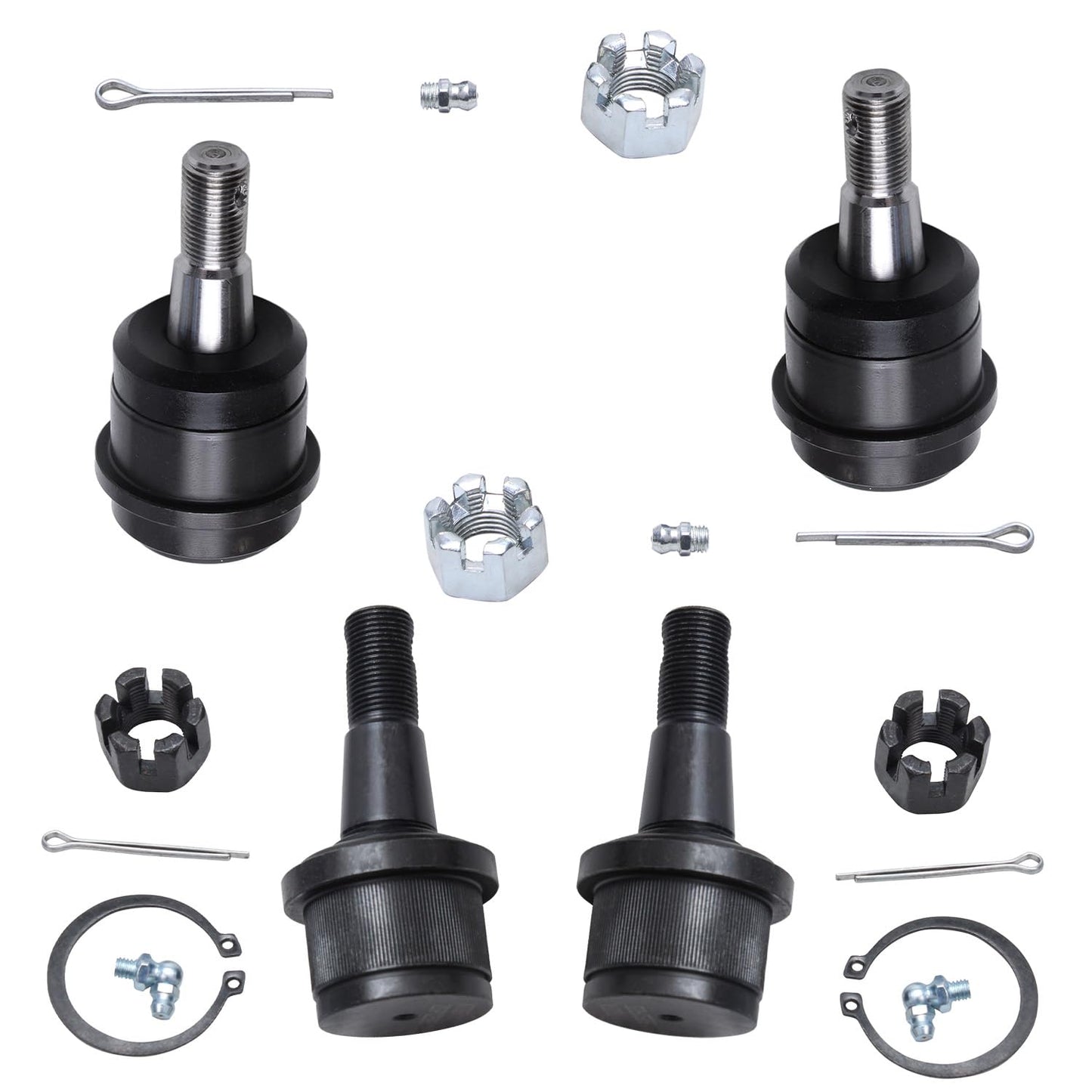 Detroit Axle - 4WD Front 4pc Ball Joints for Ford F-250 F-350 F-450 F-550 Excursion, 4 Upper & Lower Ball Joints Replacement