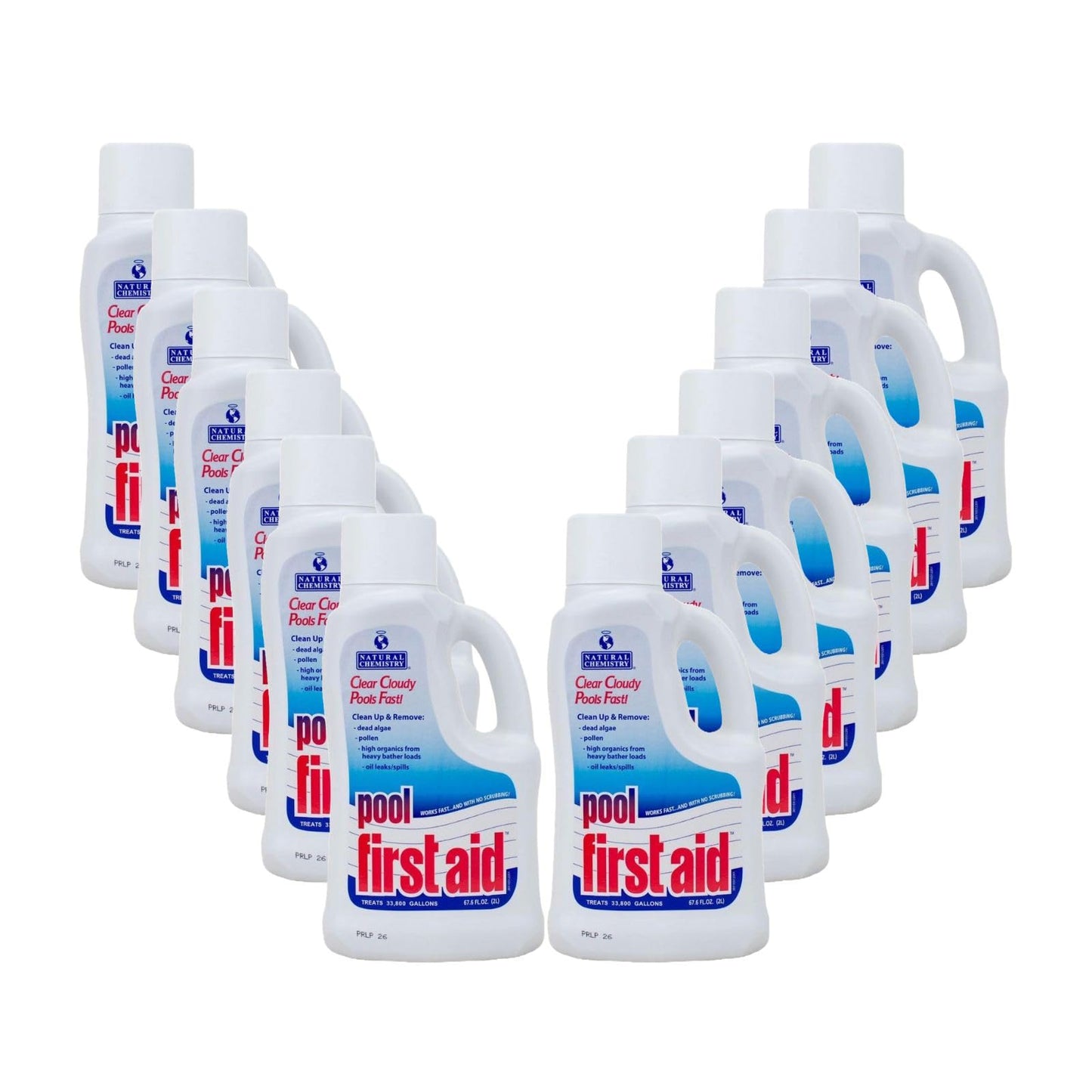 Natural Chemistry First Aid Swimming Pool Enzyme, 2 Liter, Single Pack | Clear Cloudy Pools Fast, Frees Clogged Filters, Compatible with All Sanitizing Systems