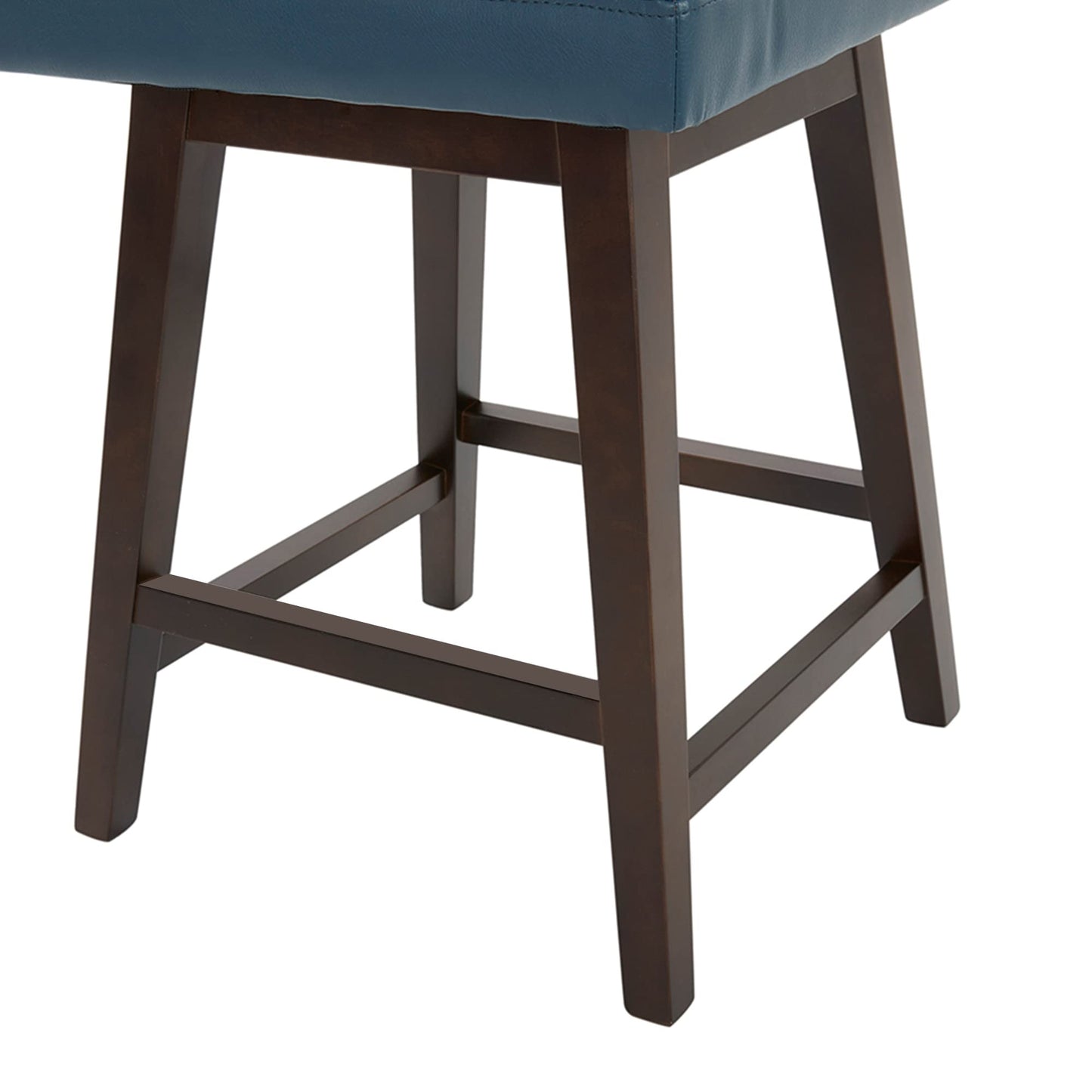 CHITA Bar Height Swivel Barstool with Back Set of 2, FSC Certified Upholstered Bar Stool, 30.7" H Seat Height, Fabric in Ivory