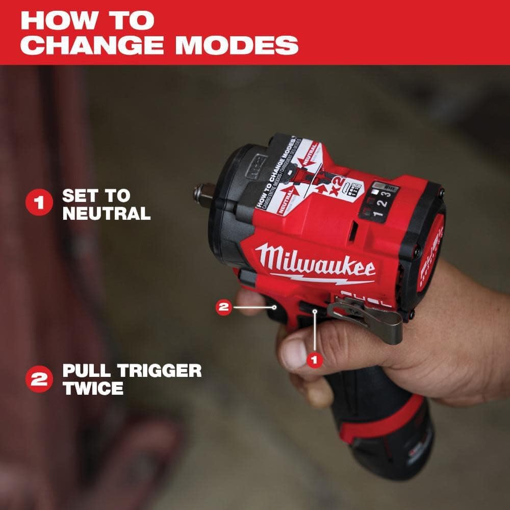 Milwaukee M12 FUEL Stubby 1/2 Inch Impact Wrench (Bare Tool)