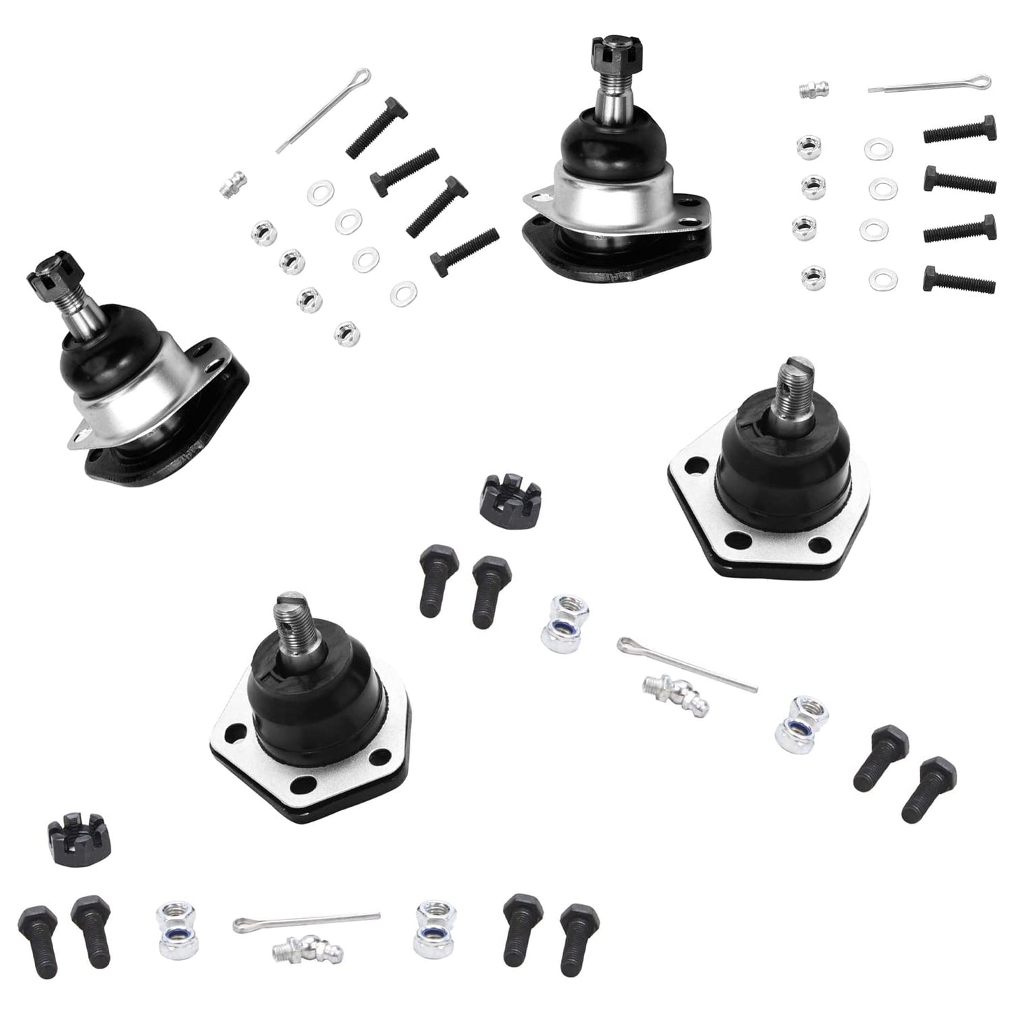 Detroit Axle - 4WD Front 4pc Ball Joints for Ford F-250 F-350 F-450 F-550 Excursion, 4 Upper & Lower Ball Joints Replacement