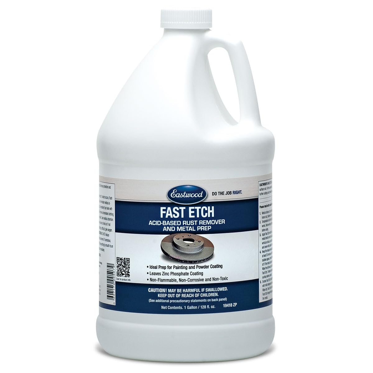 Eastwood Fast 1-Step Etch Rust Remover with Pump Painting Powder Coating 32 oz