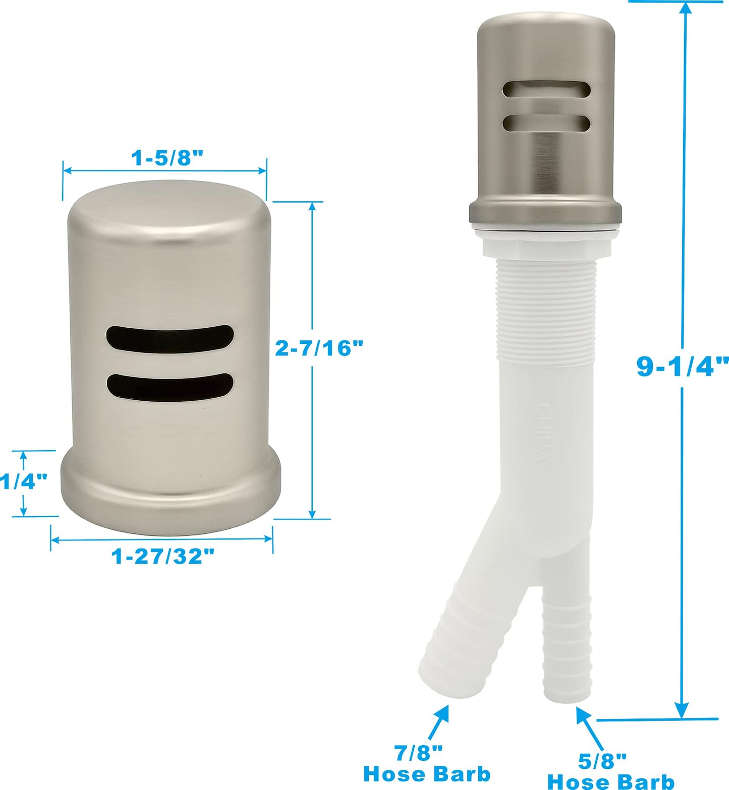 Dishwasher Air Gap Cover Black only, Skirted, Replacement Black air gap dishwasher,Solid Brass,Matte Black Finish