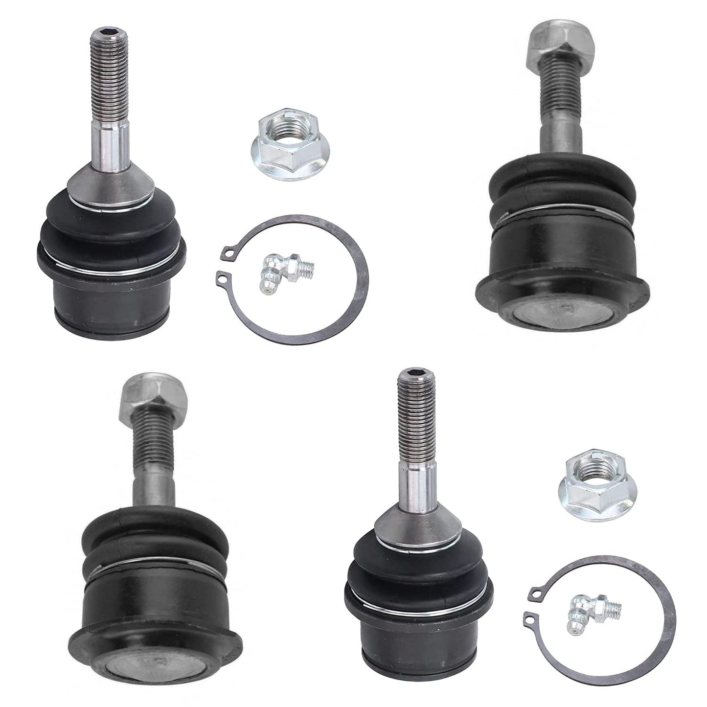 Detroit Axle - 4WD Front 4pc Ball Joints for Ford F-250 F-350 F-450 F-550 Excursion, 4 Upper & Lower Ball Joints Replacement