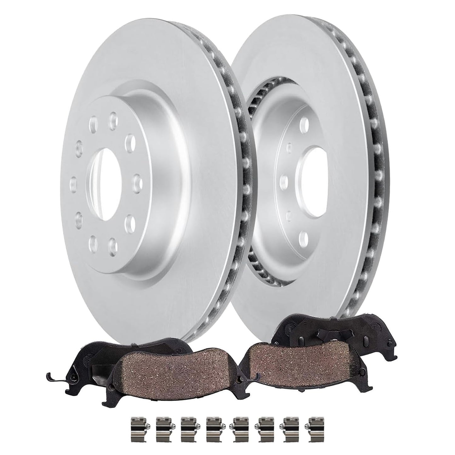 Detroit Axle - Front Brake Kit for 07-17 Toyota Lexus Camry ES350, 08-18 Avalon ES300h, 2008 2009 2010 2011 2012 2013 2014 2015 2016 2017 2018 Replacement Brakes Rotors Ceramic Brake Pads