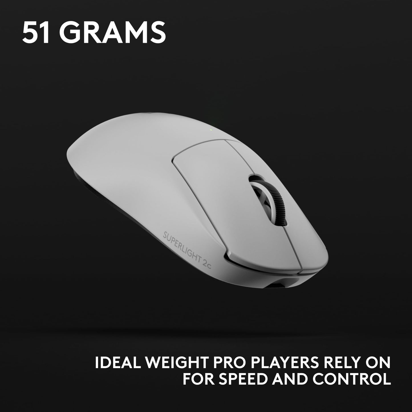 Logitech G PRO X Superlight 2 Wireless Gaming Mouse - Black | 60g, Symmetrical Shape, <8 kHz Polling, 44K DPI, PowerPlay Wireless Charging Supported, USB-C, 5 Buttons, For PC/Mac