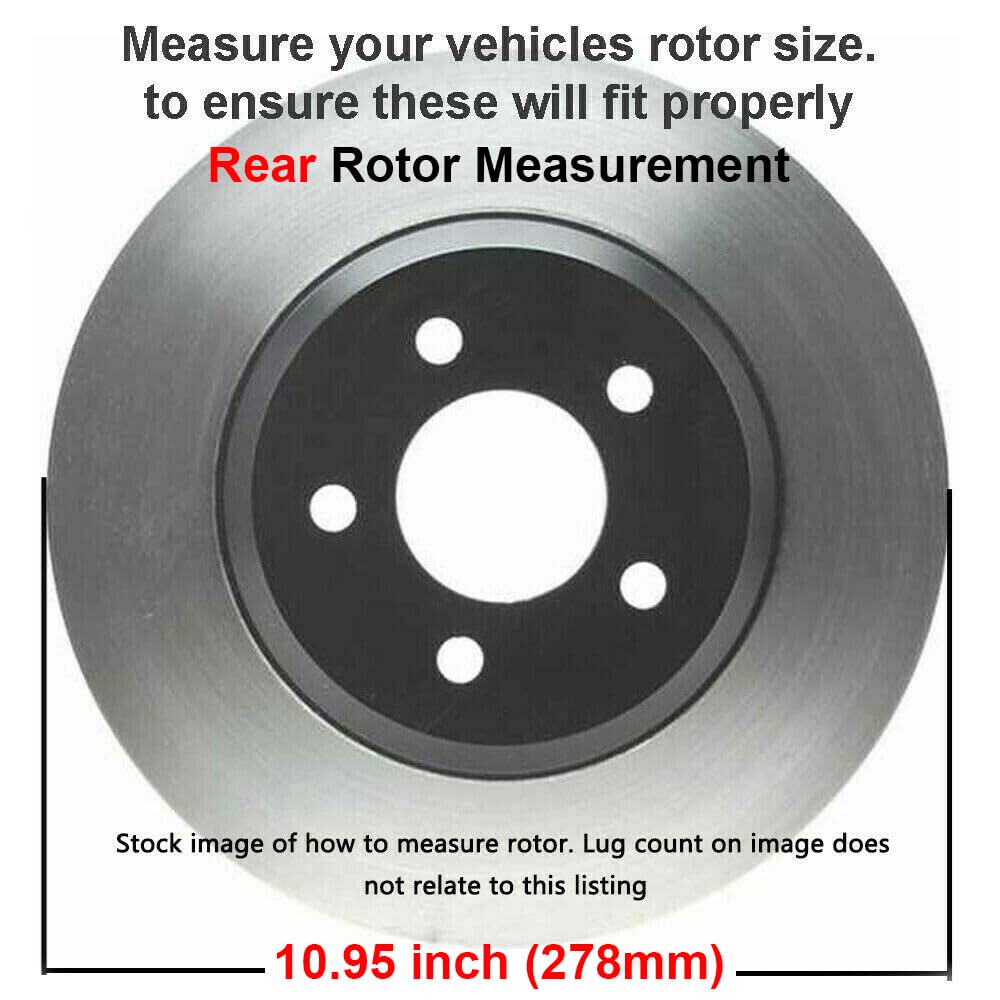Detroit Axle - Rear Brake Kit for Nissan Altima Maxima Juke Sentra Disc Brake Rotors and Ceramic Brakes Pads Replacement: 11.46" inch Rotor