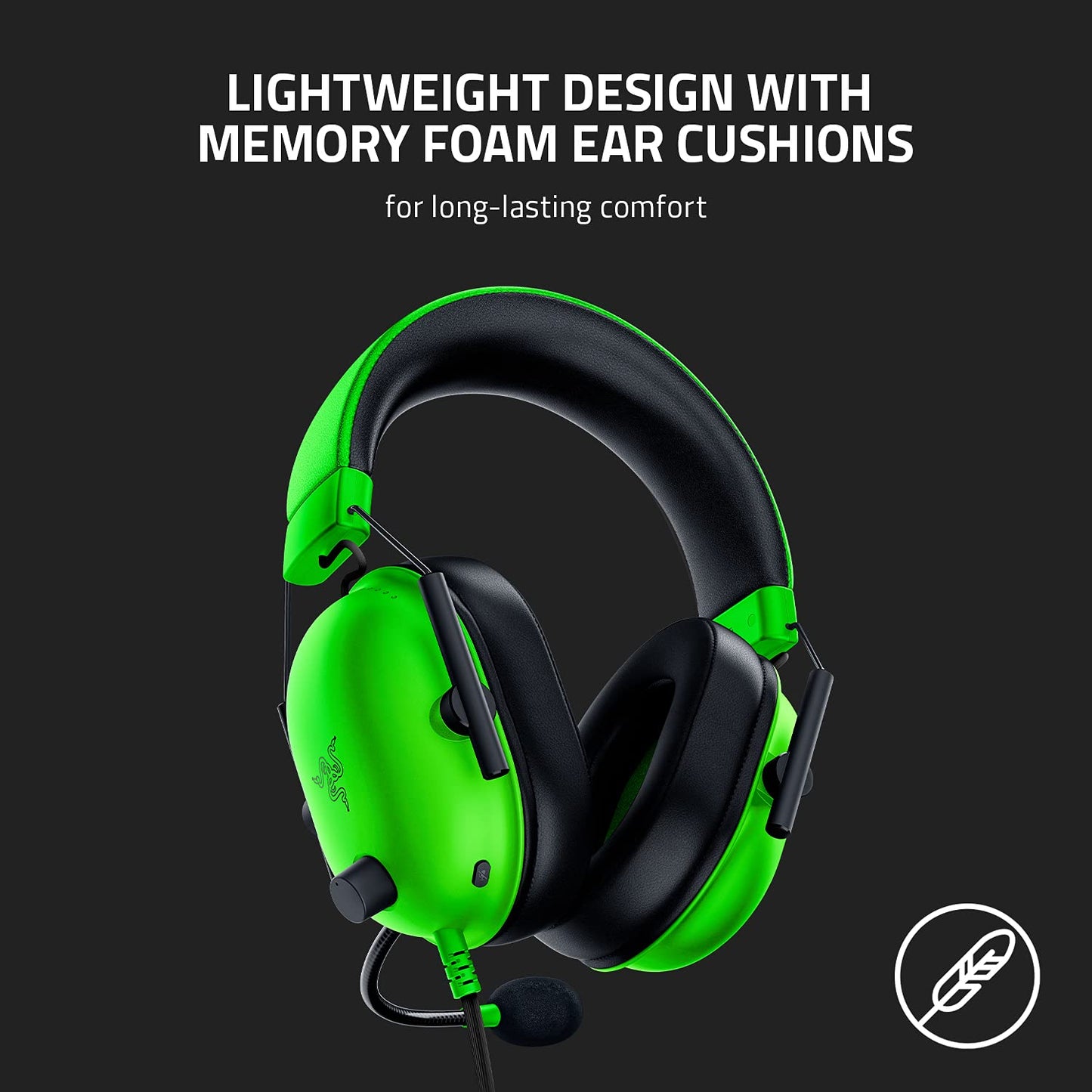 Razer BlackShark V2 X Xbox Gaming Headset: 50mm Drivers - Cardioid Mic - Lightweight - Comfortable, Noise Isolating Earcups - for Xbox Series X, Series S, PS5, PC, Switch via 3.5mm Audio Jack - Black
