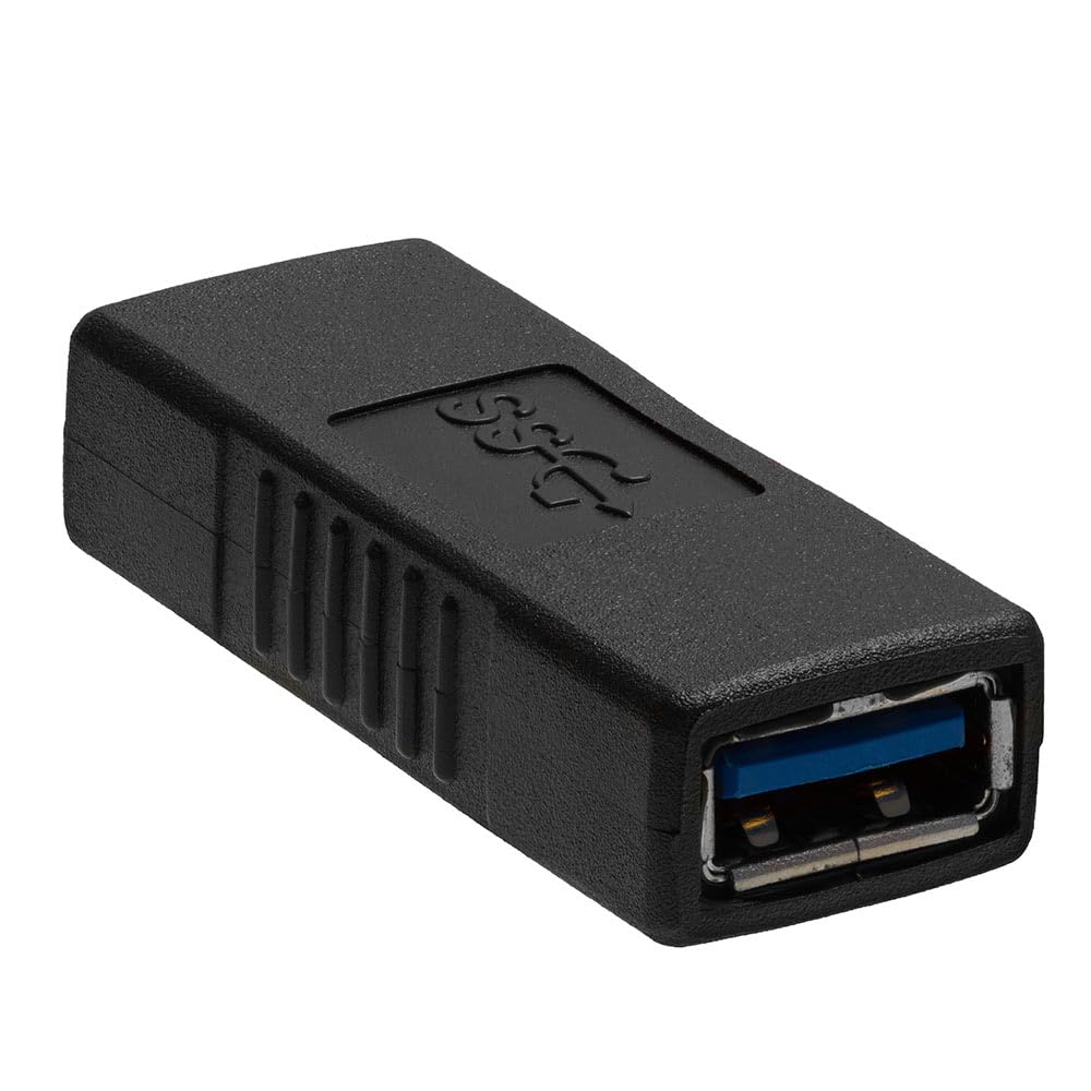 Cmple - 90 Degree USB 3.0 Male to Female Adapter Up Right Angle USB A Plug to Jack Connector Converter Extender for PC Laptop Hard Drive Keyboard Mouse Charger - 10 Pack