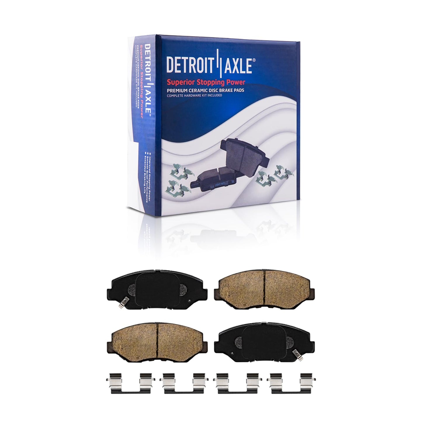 Detroit Axle - Brake Kit for Subaru Impreza Forester Legacy Outback 11.54'' inch Front & 11.26" inch Rear Disc Brake Rotors Ceramic Brake Pads Front and Rear Replacement, Brakes and Rotors