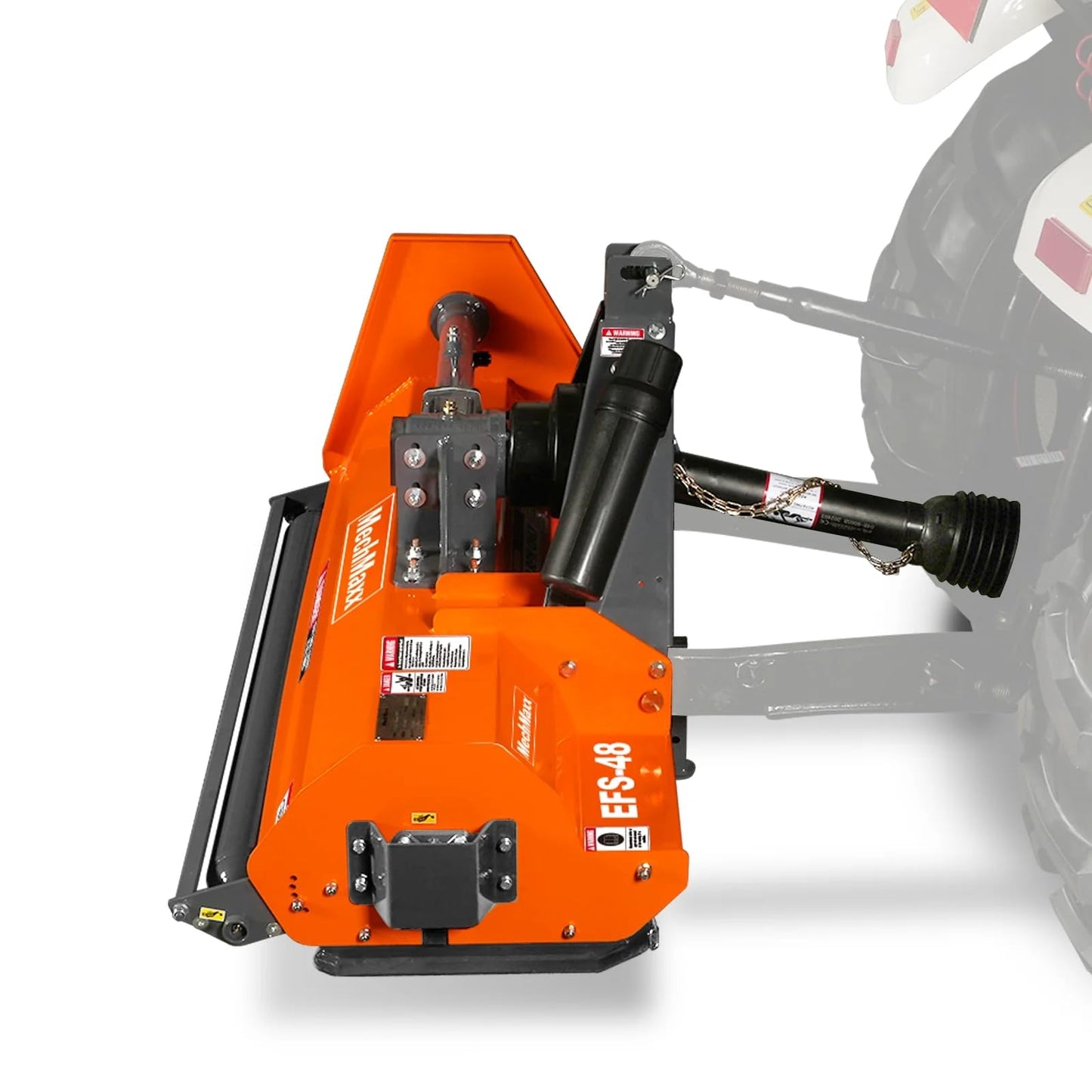 MechMaxx 60'' inch PTO Powered 3 Point Standard Duty Flail Mower for 15-35hp Tractor, NOT Suitable for Quick Hitch, Model EFS60 Orange