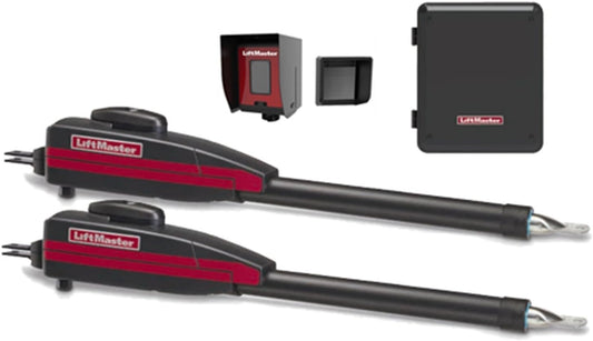 Liftmaster LA400PKGUL Dual Swing Gate Opener Kit, Battery Backup, Receiver & Photocell, Gate Sensor Included!