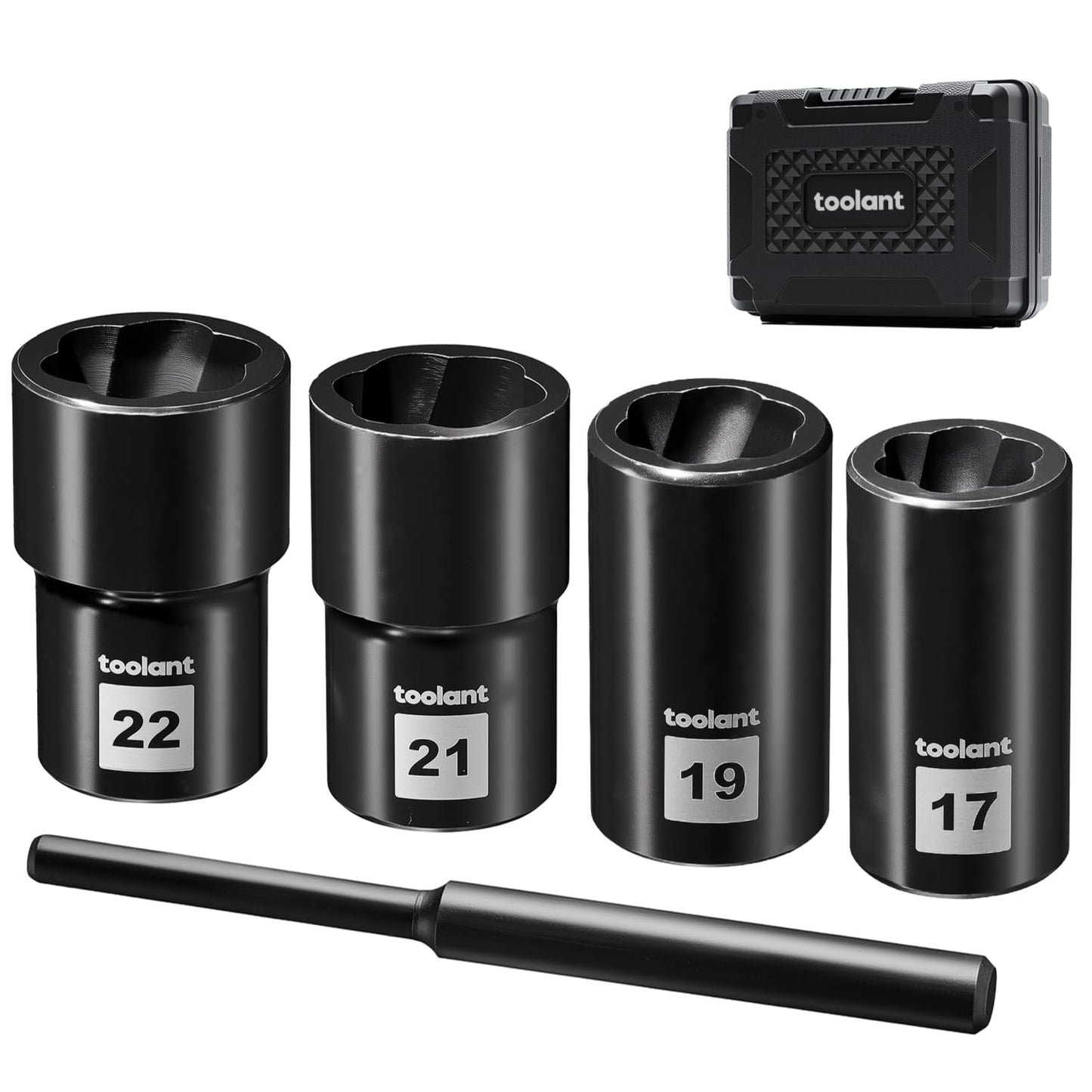 toolant 46pcs Impact Bolt Extractor Kit, Bolt & Nut Remover Socket Tool Kit, Stripped Bolt Extractor for Damaged Screws and Bolts