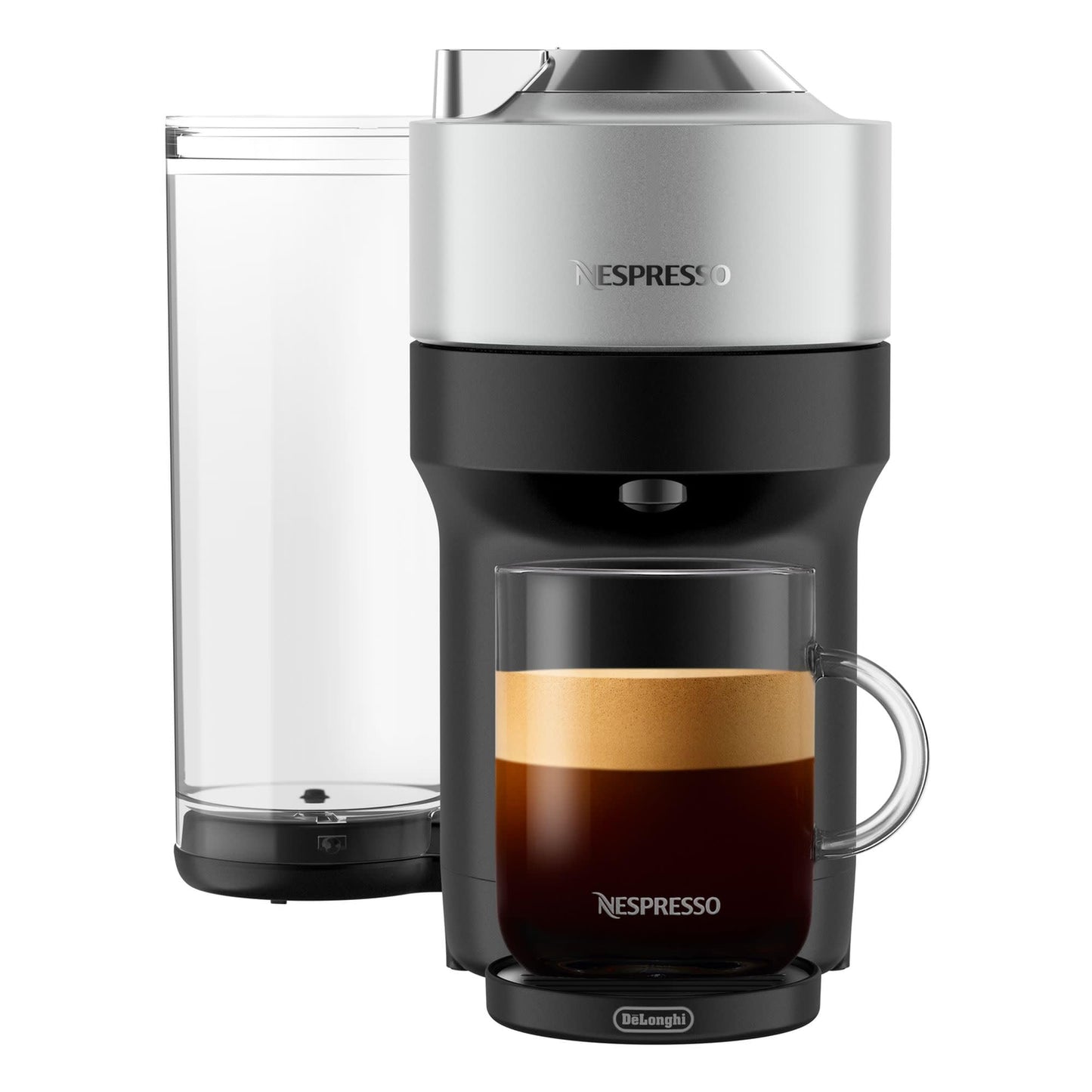 Nespresso Vertuo Pop+ Deluxe Coffee and Espresso Maker by De'Longhi, Black Matte Dark Chrome