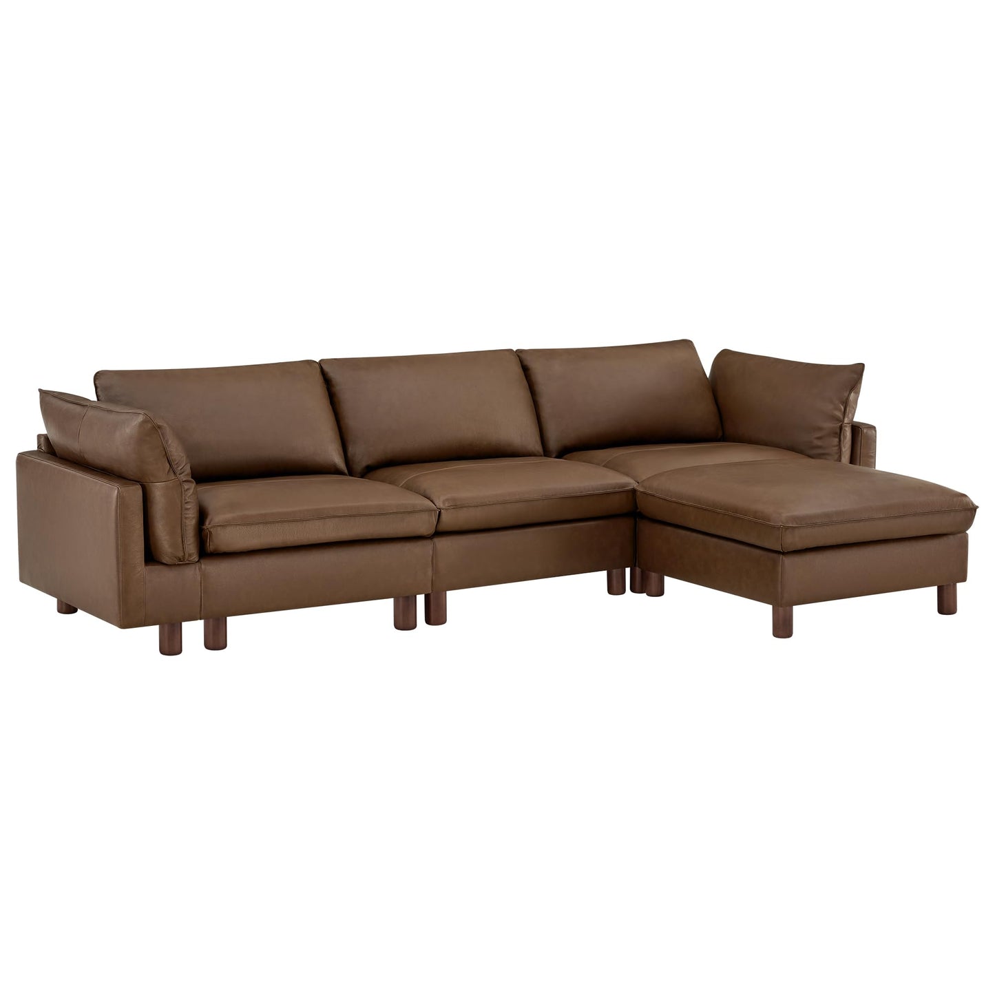 CHITA 127" Super Large Sectional Couches for Living Room, Modular Cloud Couch Sectional Sofa, Premium Fabric Couches, Down Filled, High Density Foam, Chenille in Cream, 4 Seat L Shaped